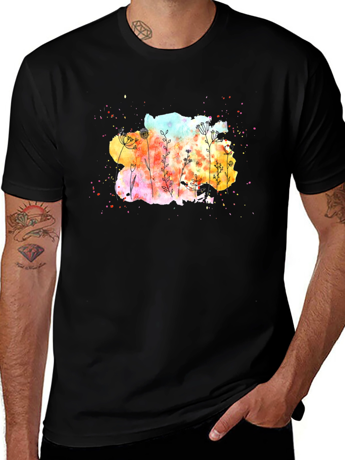 Floral Watercolor Graphic Tee