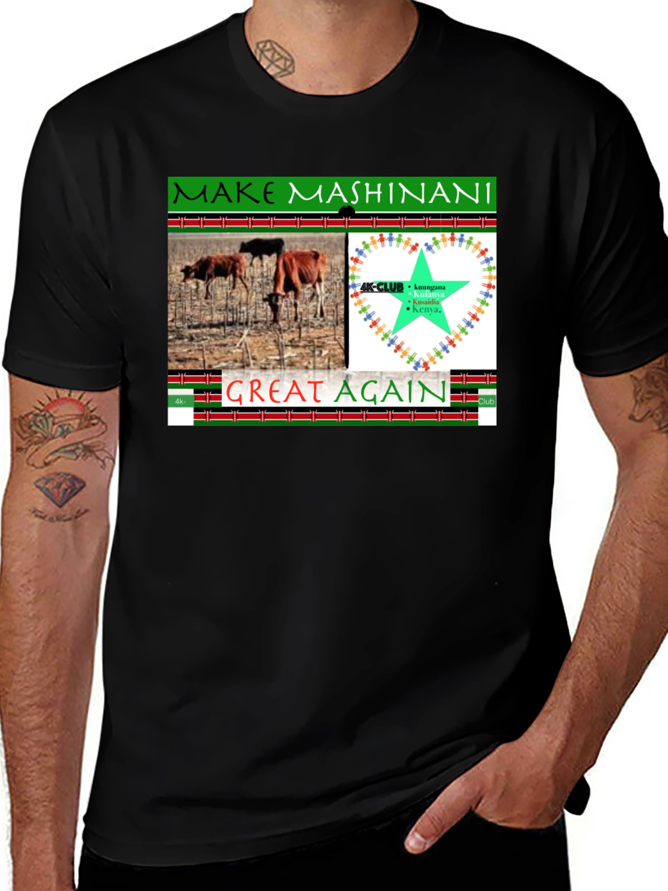 Black Make Mashinani Great Again Graphic Tee main image
