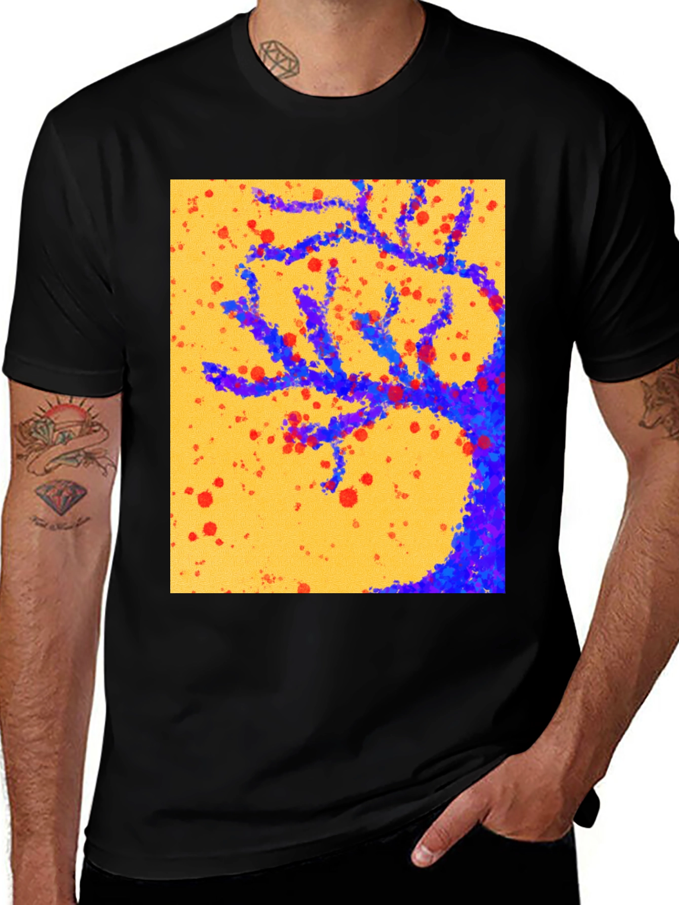 Variant 26 of Abstract Tree Graphic T-Shirt - Artistic Expression