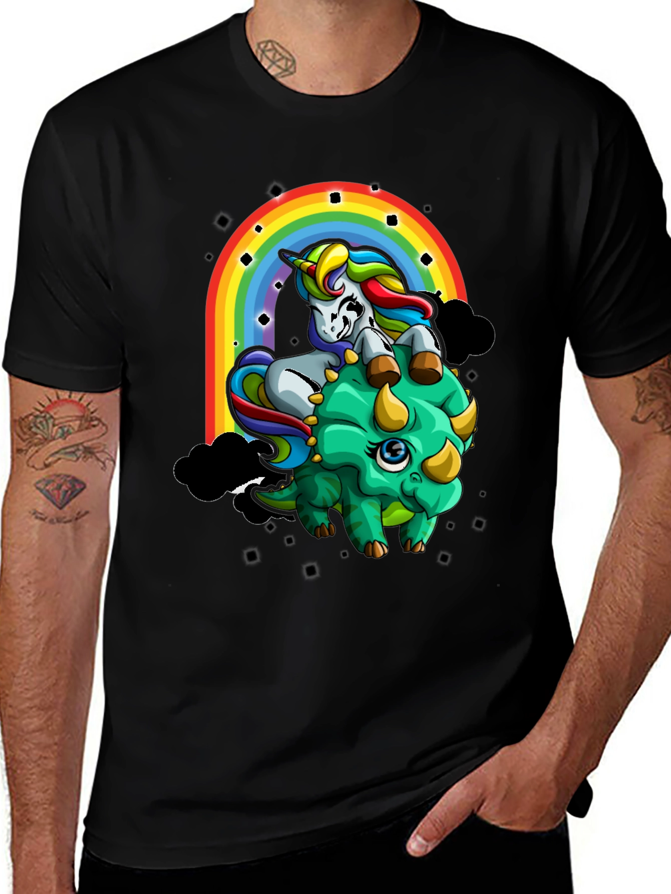 Variant 15 of Unicorn Dinosaur Rainbow T-Shirt - Fun Graphic Tee