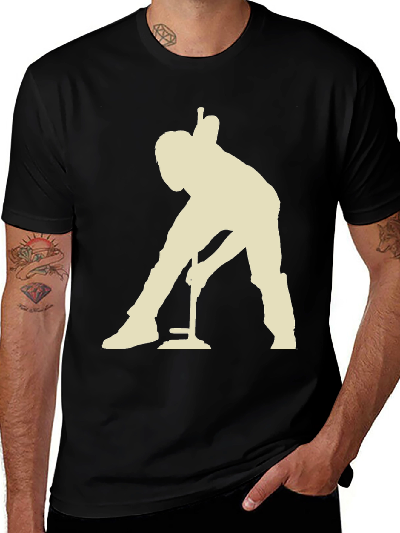 Variant 11 of Vintage Curling Silhouette T-Shirt