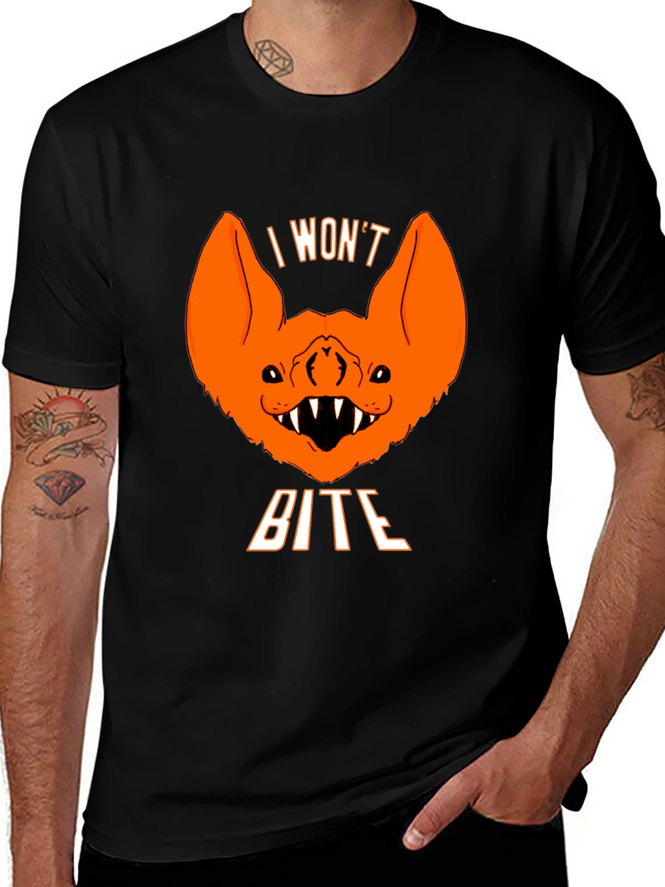 Halloween Bat T-Shirt - I Won't Bite
