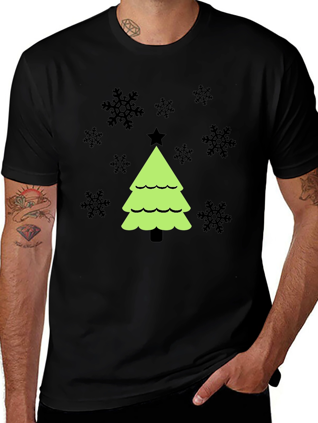 Festive Christmas Tree Graphic Tee