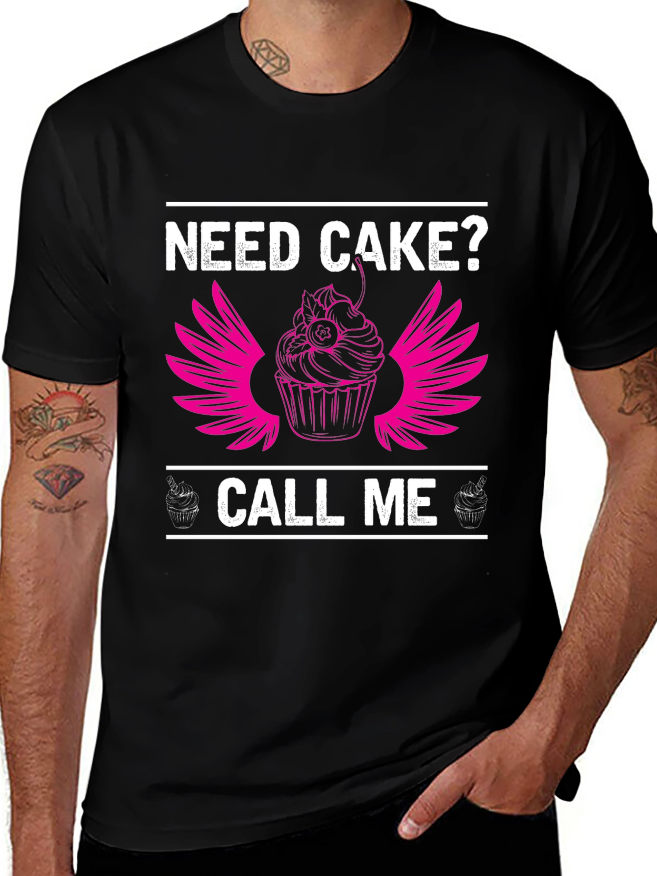 Variant 3 of Need Cake? Call Me - Funny Cupcake T-Shirt
