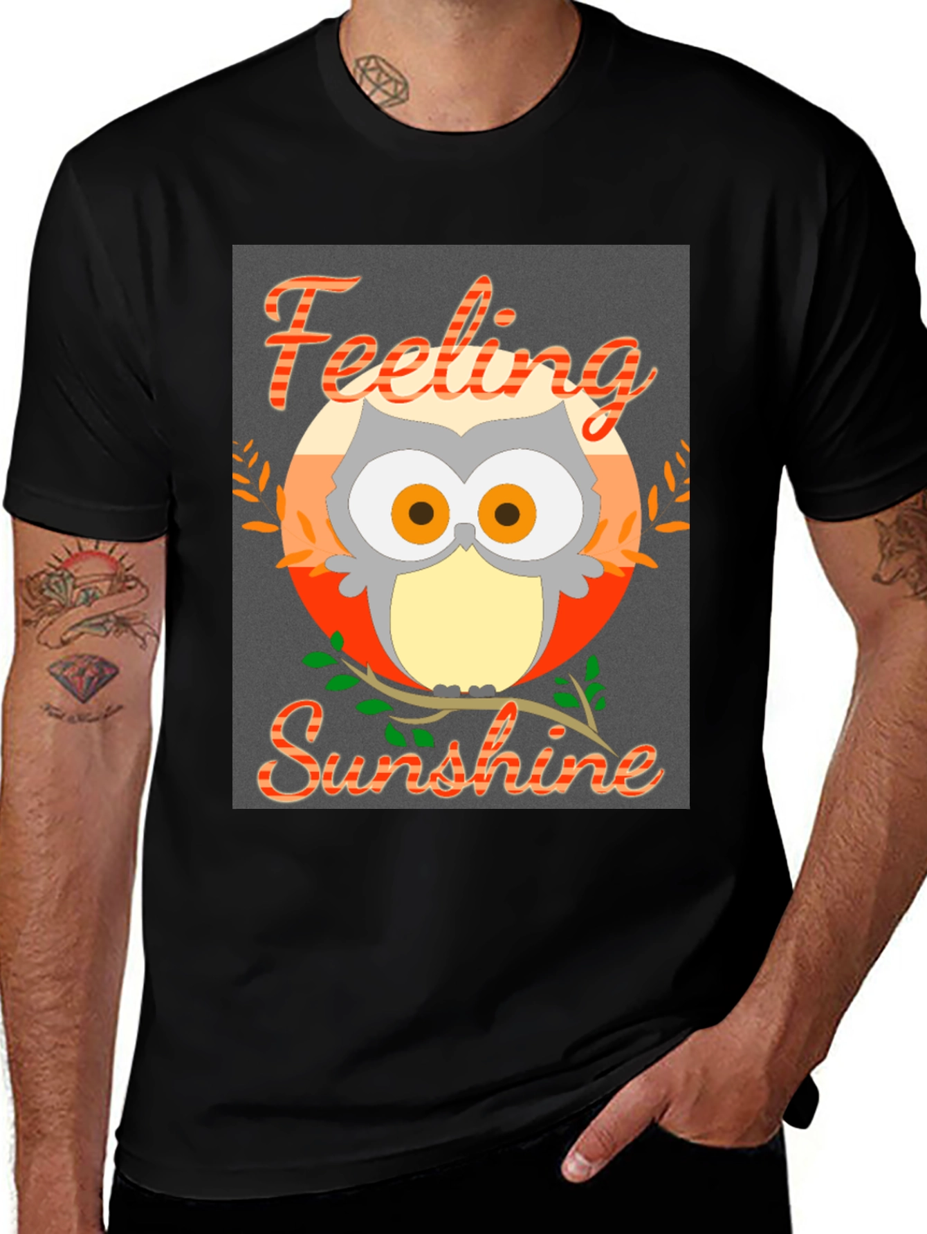 Variant 21 of Feeling Sunshine Owl Graphic Tee