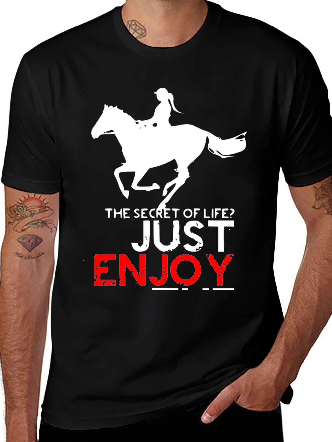 Variant 26 of Equestrian Enjoy Life Graphic Tee
