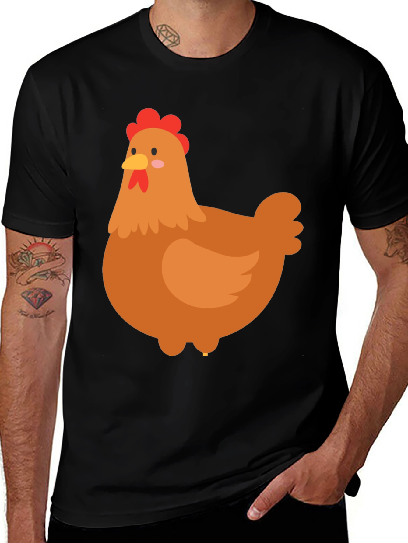 Variant 2 of Funny Chicken Graphic Tee - Soft Cotton T-Shirt