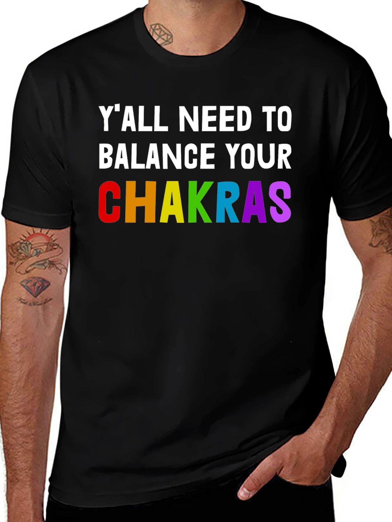 Variant 5 of Balance Your Chakras Graphic Tee - Unisex