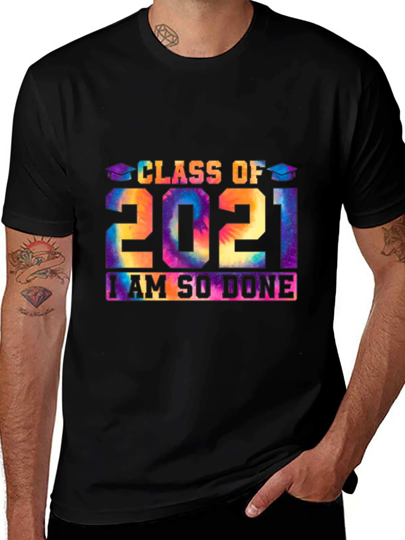 Variant 12 of Class of 2021 Tie-Dye Graduation T-Shirt