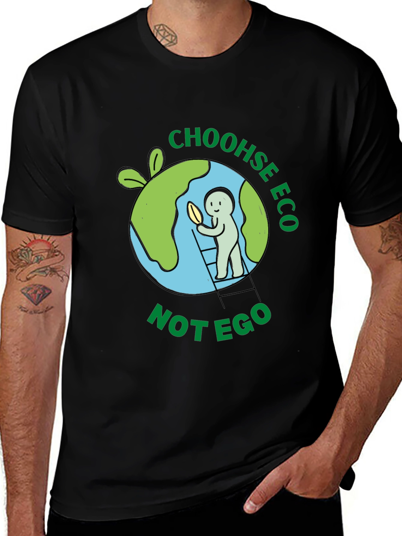 Variant 21 of Eco-Friendly T-Shirt - Choose Eco Not Ego