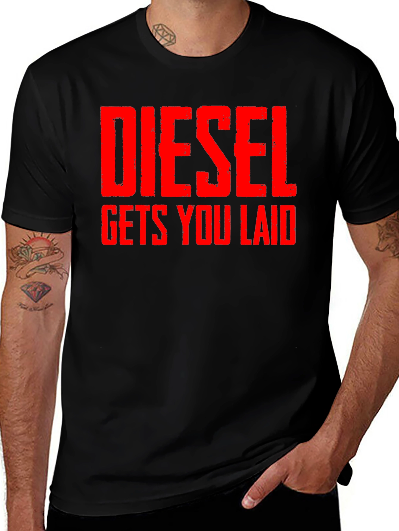 Variant 5 of Diesel Gets You Laid T-Shirt - Bold Statement Tee