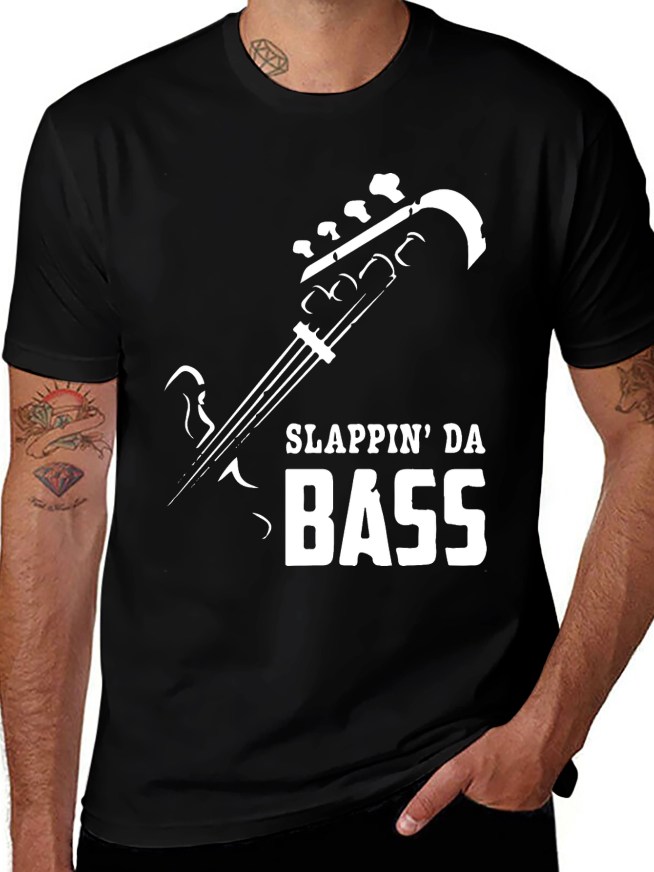 Variant 13 of Slappin' Da Bass T-Shirt - Musician Tee