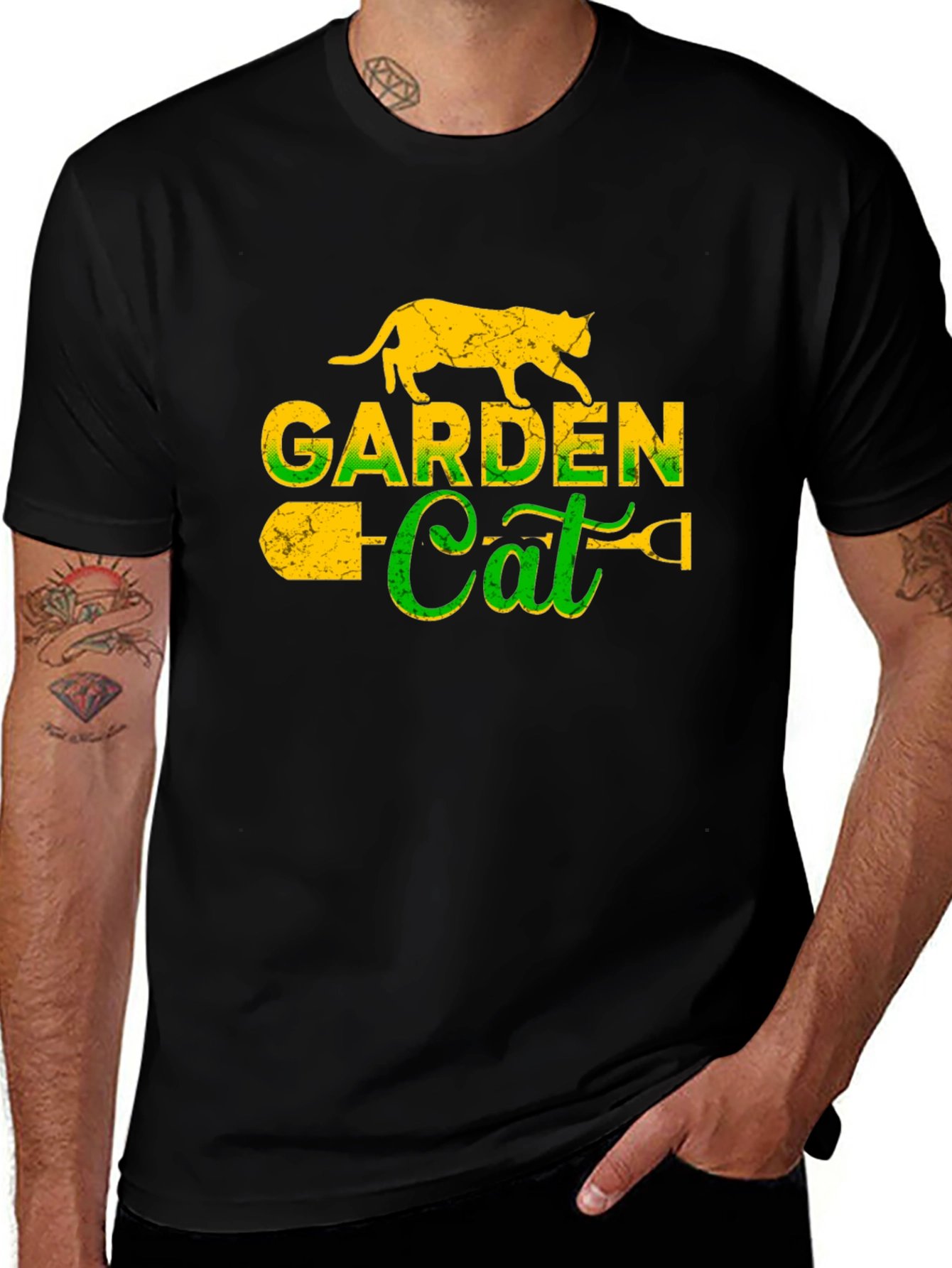 Variant 10 of Garden Cat T-Shirt - Funny Gardening Tee