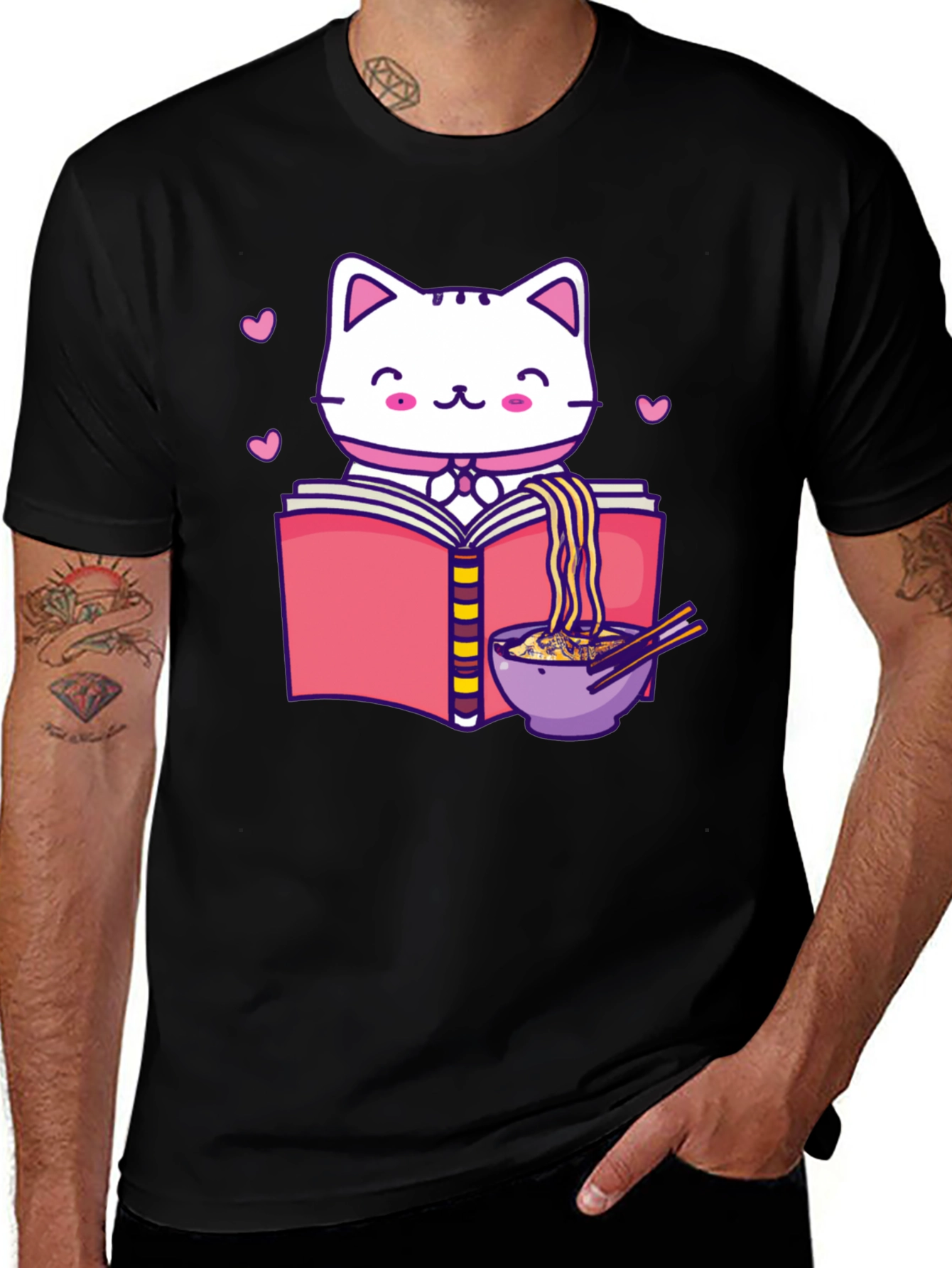 Variant 3 of Kawaii Cat Ramen T-Shirt