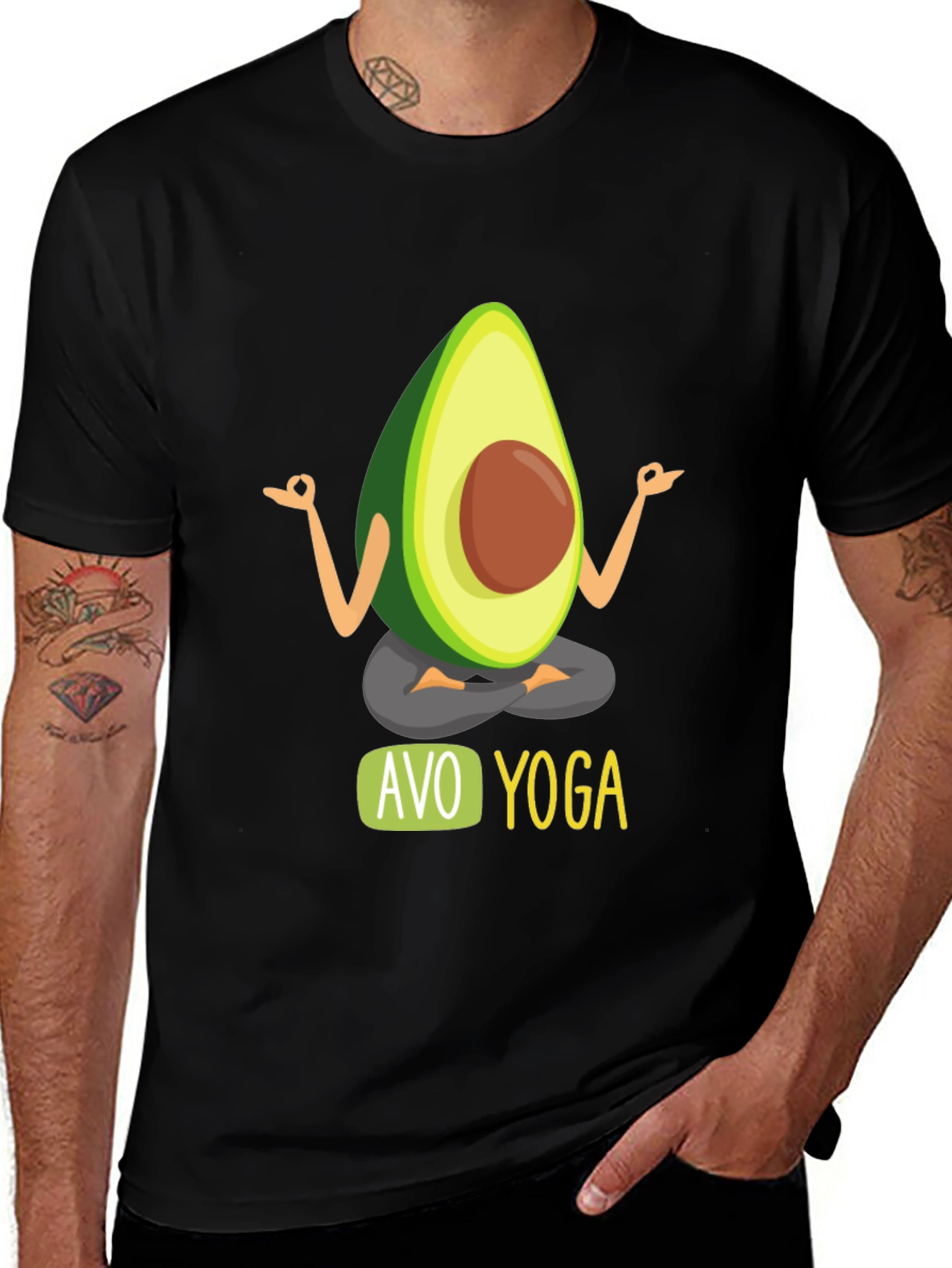 Variant 3 of Avo Yoga Men's Black T-Shirt