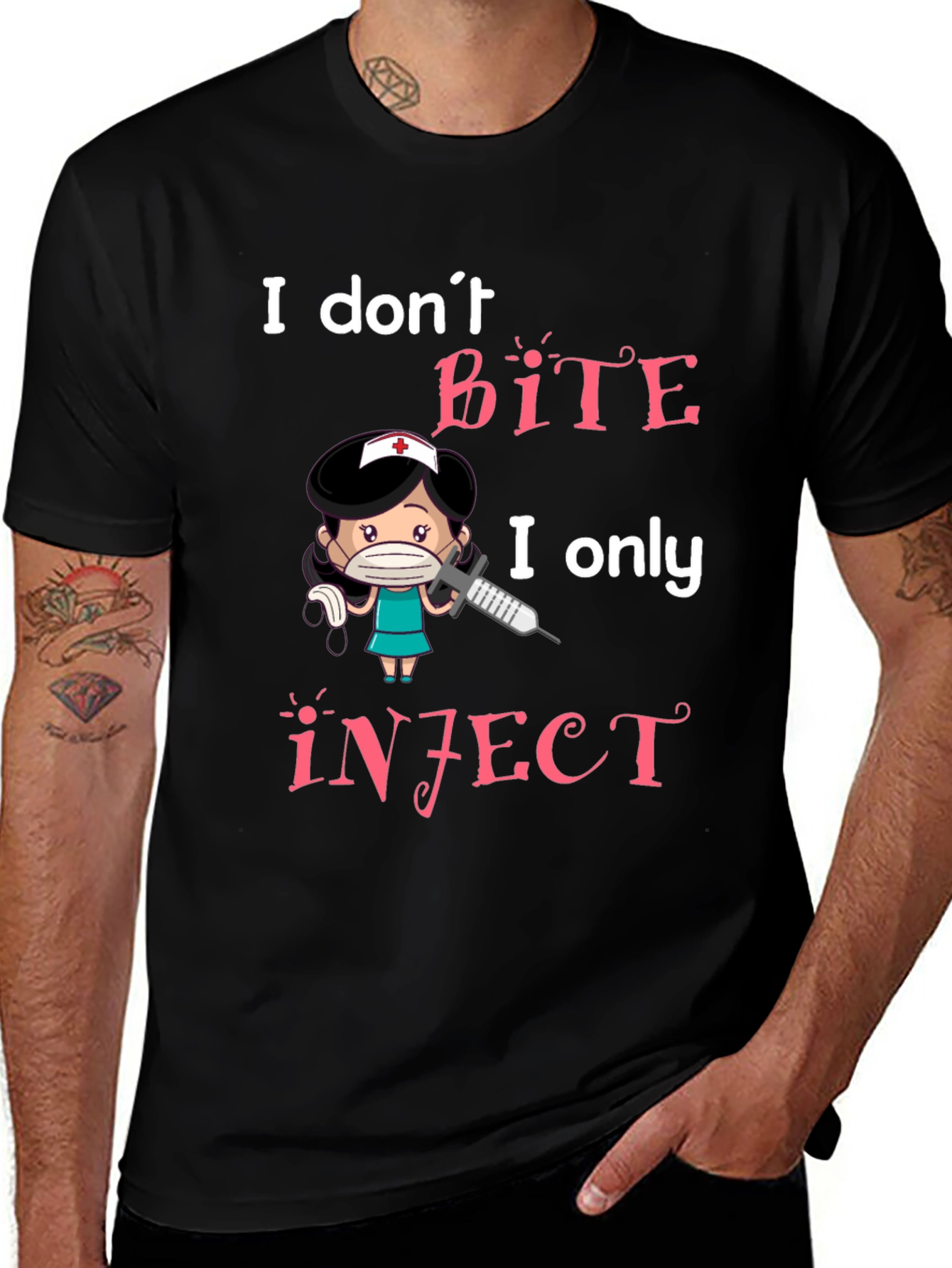 Variant 5 of I Don't Bite, I Inject Graphic Tee