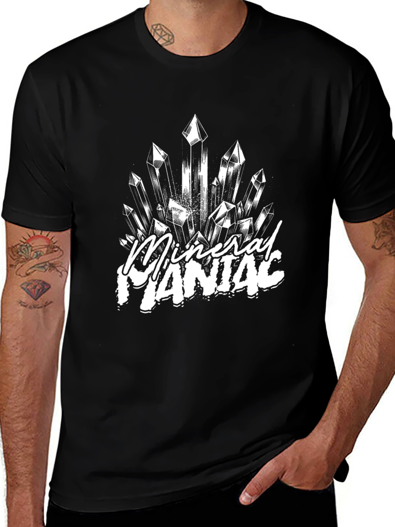 Mineral Maniac Graphic Tee - Black Cotton T-Shirt