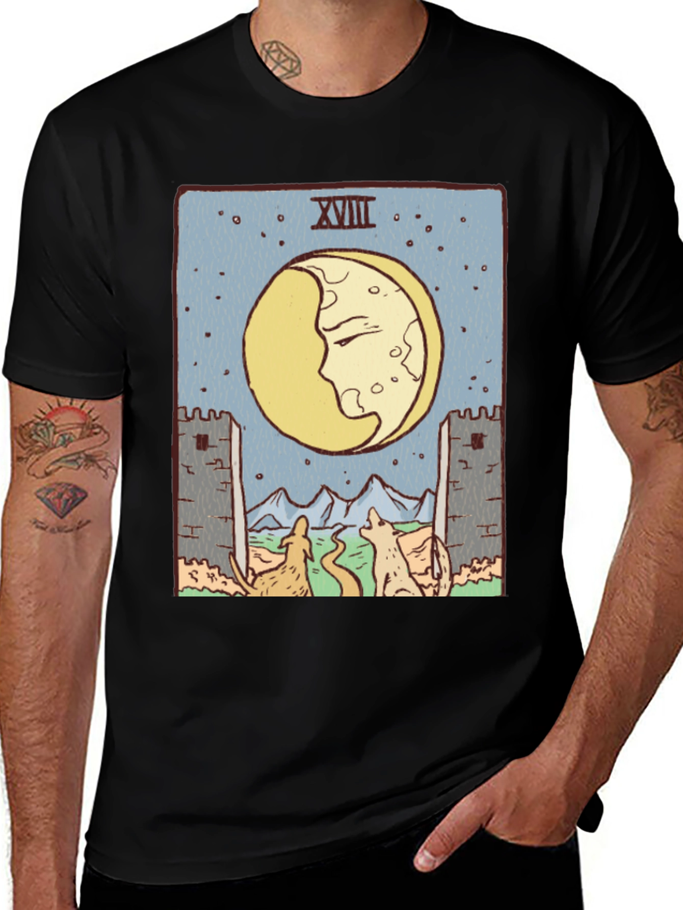 Variant 21 of Tarot Card Moon Graphic Tee