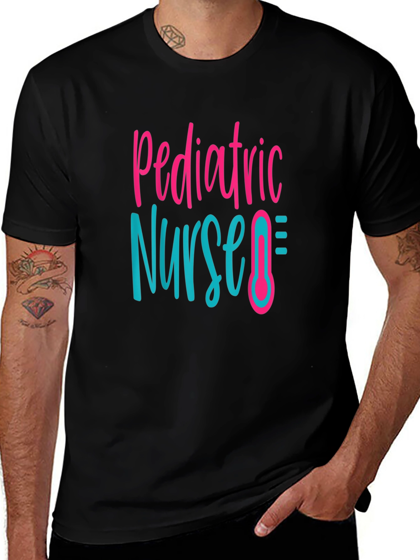 Variant 14 of Pediatric Nurse Black T-Shirt