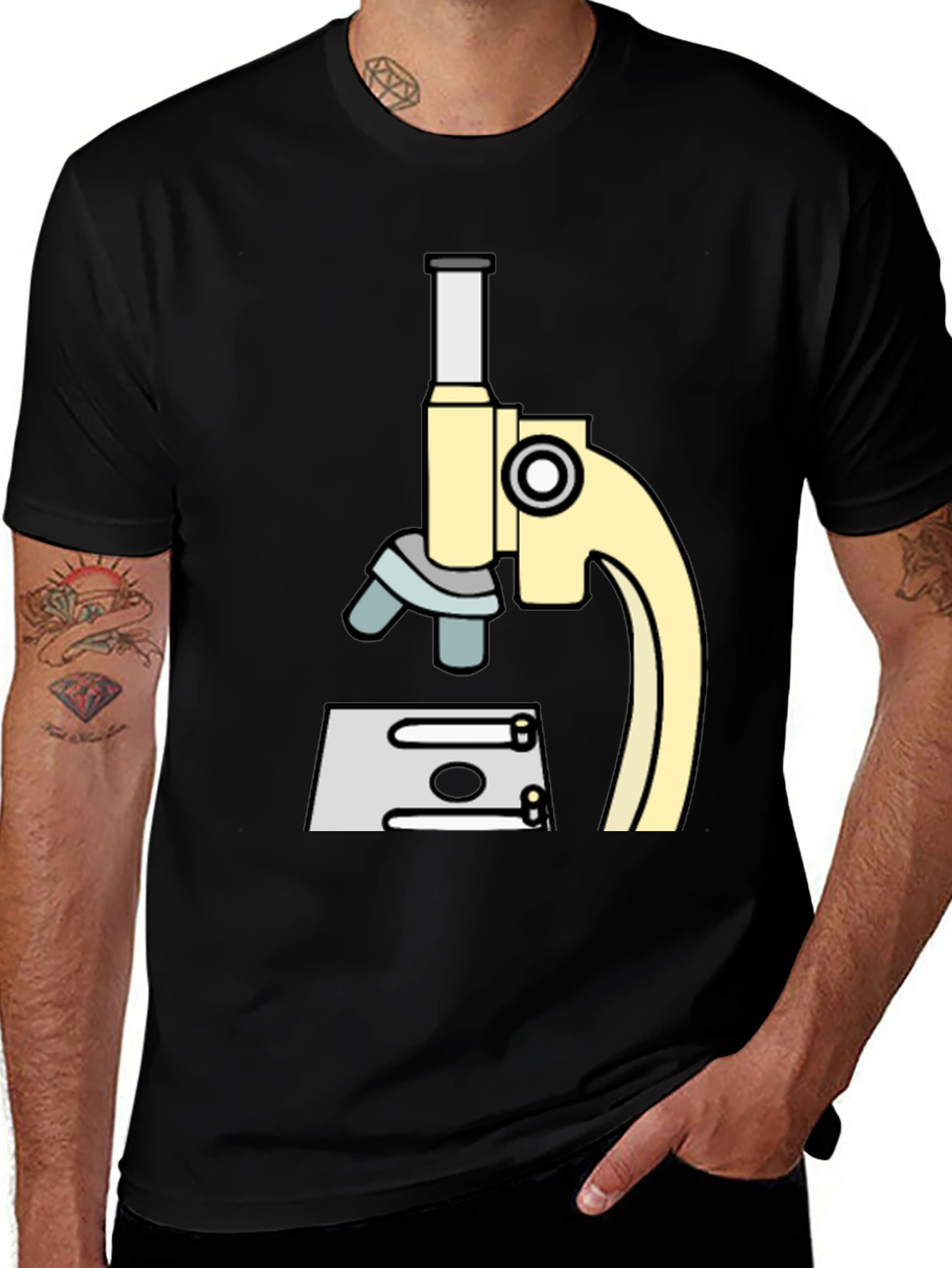 Variant 13 of Science Microscope Graphic T-Shirt