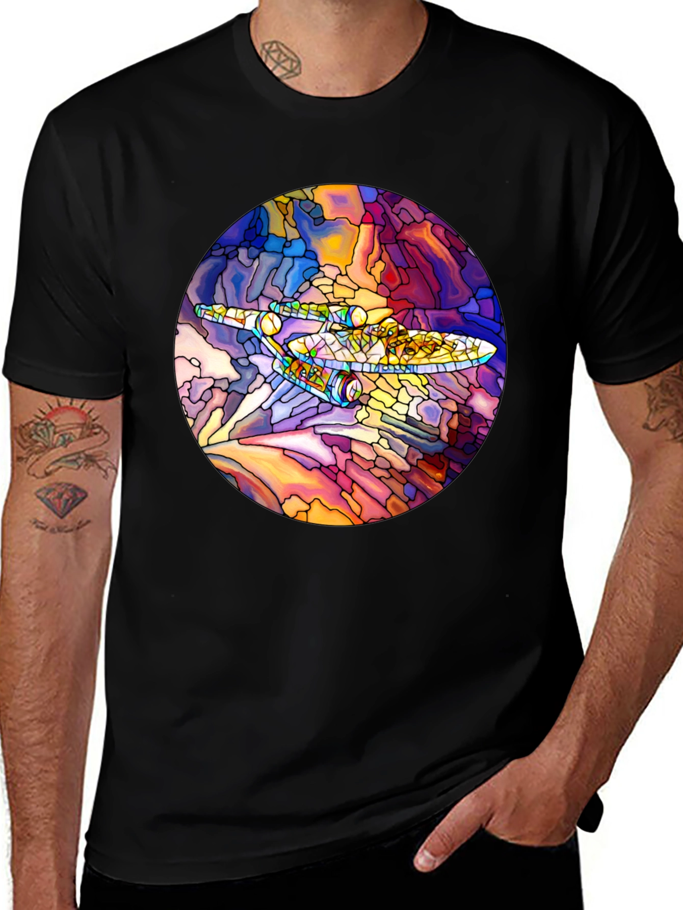 Variant 21 of Stained Glass X-Wing T-Shirt