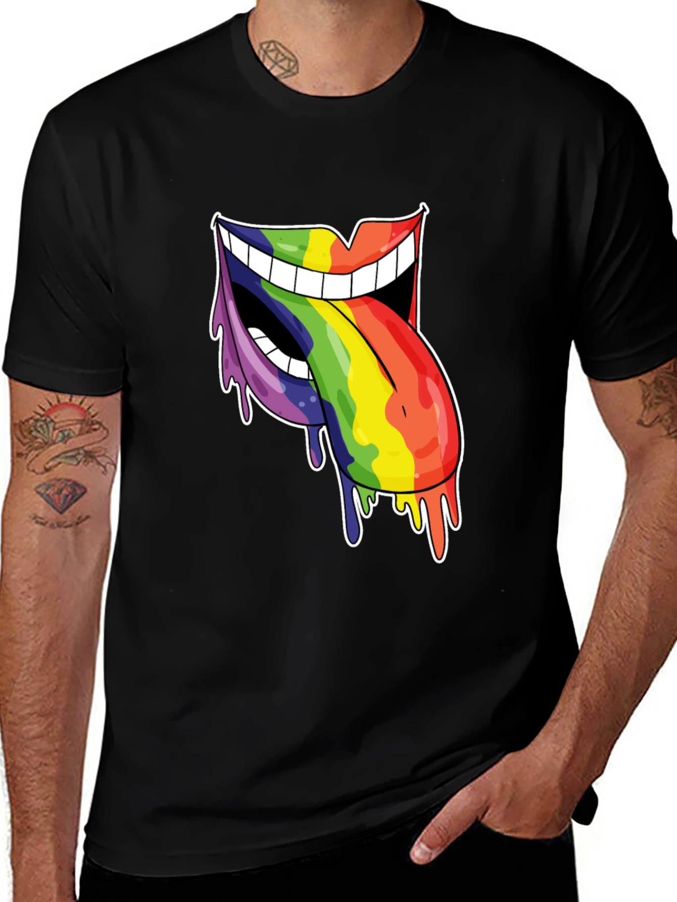Variant 12 of Rainbow Tongue Graphic Tee