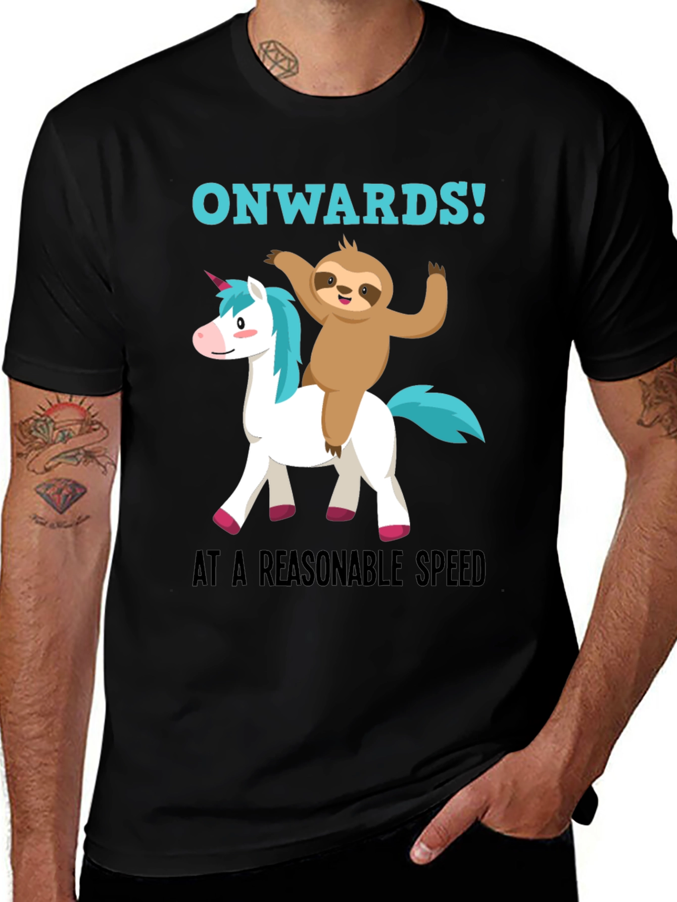 Variant 14 of Unicorn and Sloth T-Shirt