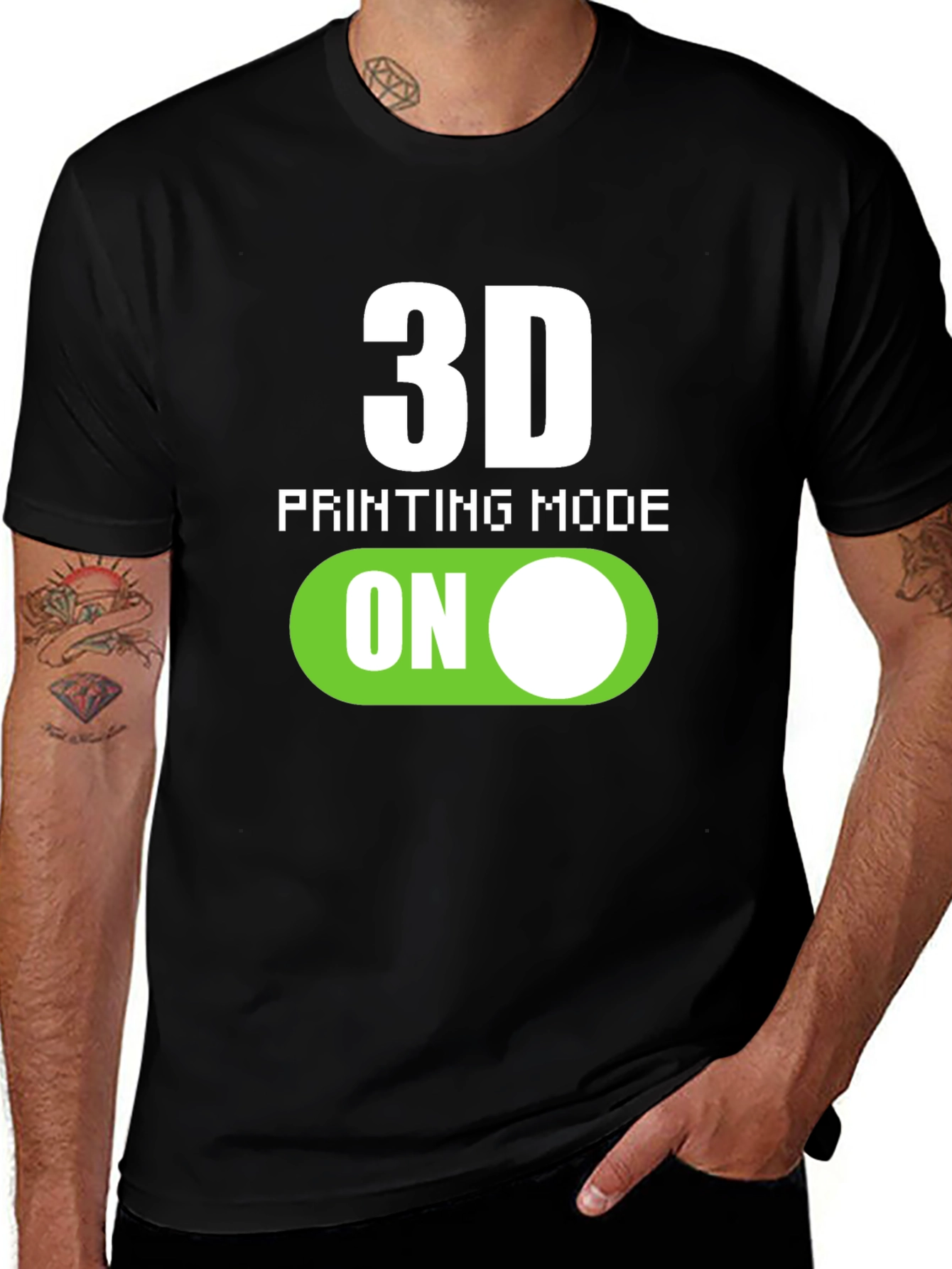 Variant 15 of 3D Printing Mode On Graphic Tee