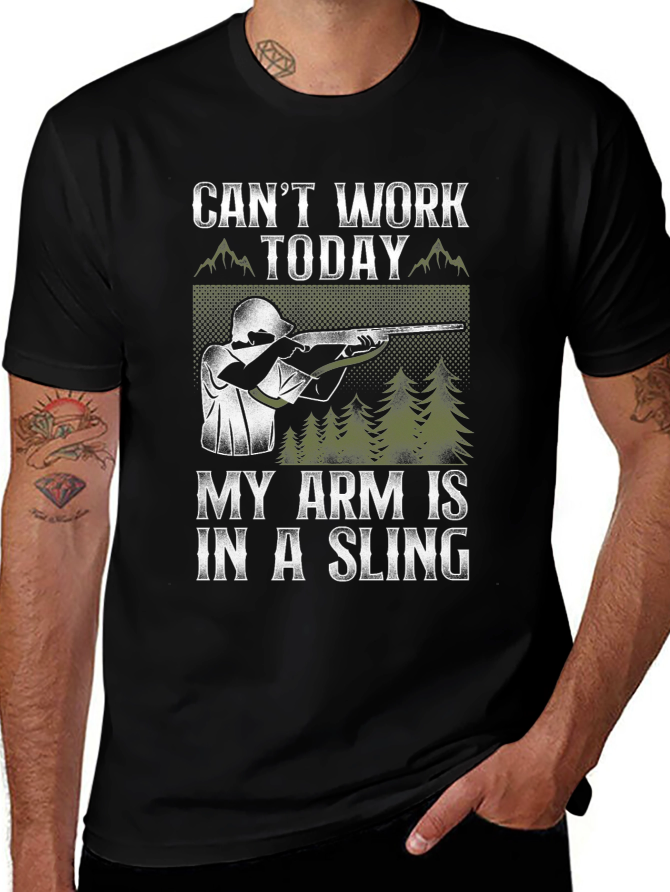 Variant 9 of Can't Work Today Arm in Sling T-Shirt