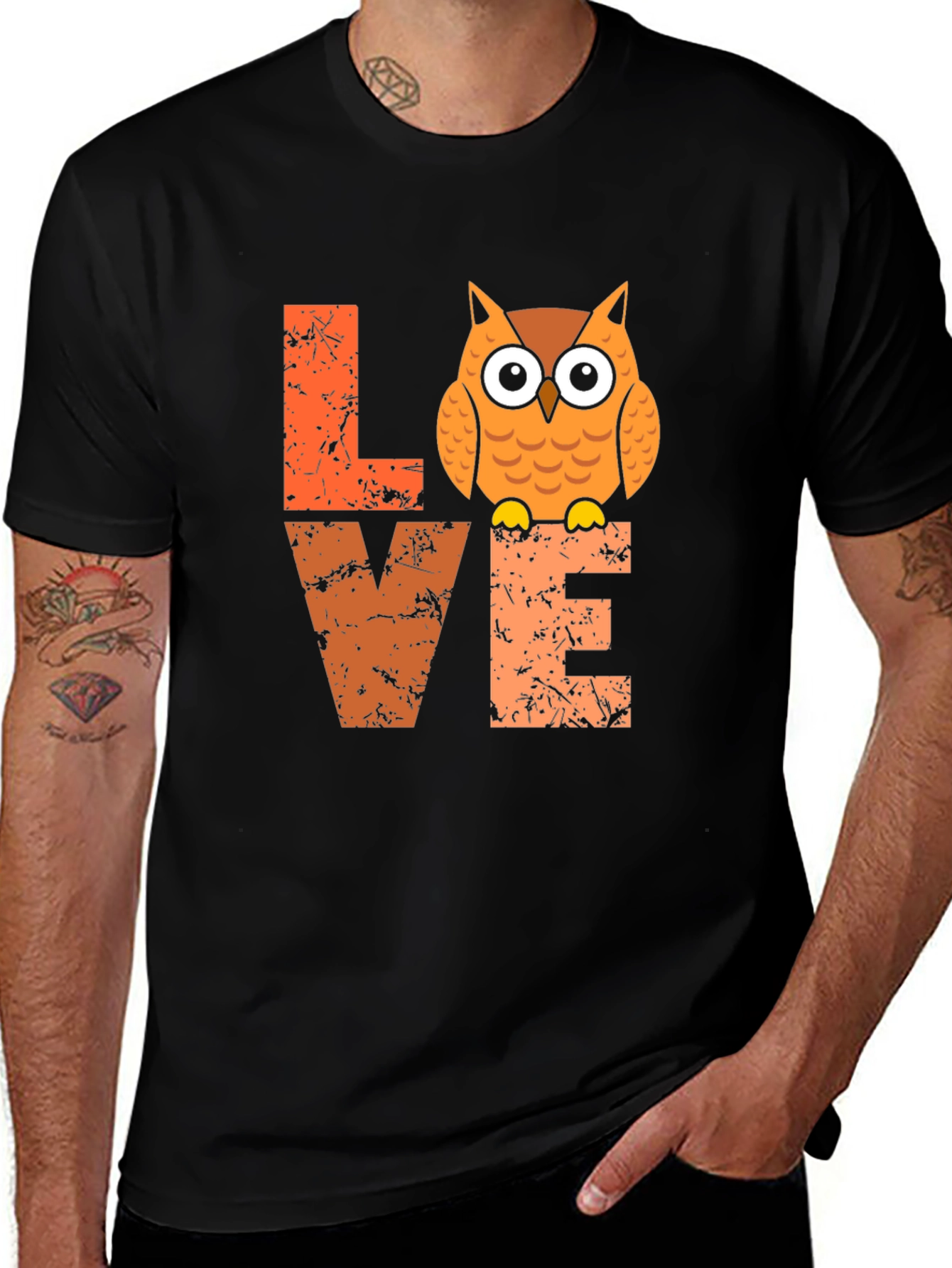 Variant 8 of LOVE Owl Graphic T-Shirt - Unique Design