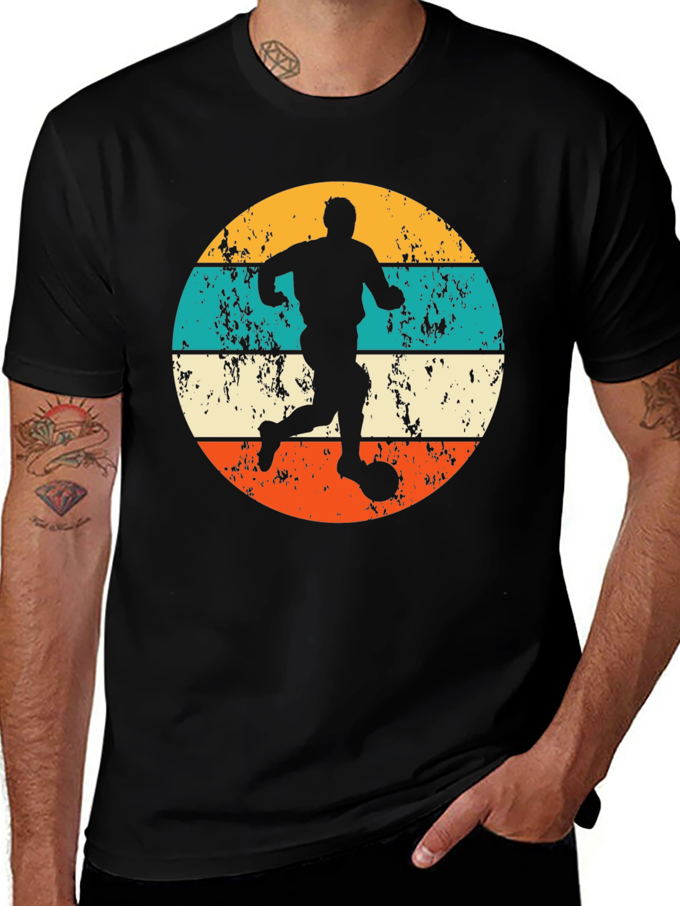 Variant 21 of Retro Soccer Player Graphic Tee