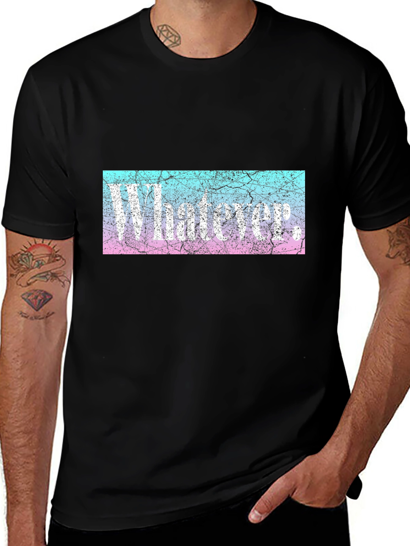 Whatever T-Shirt - Distressed Graphic Tee