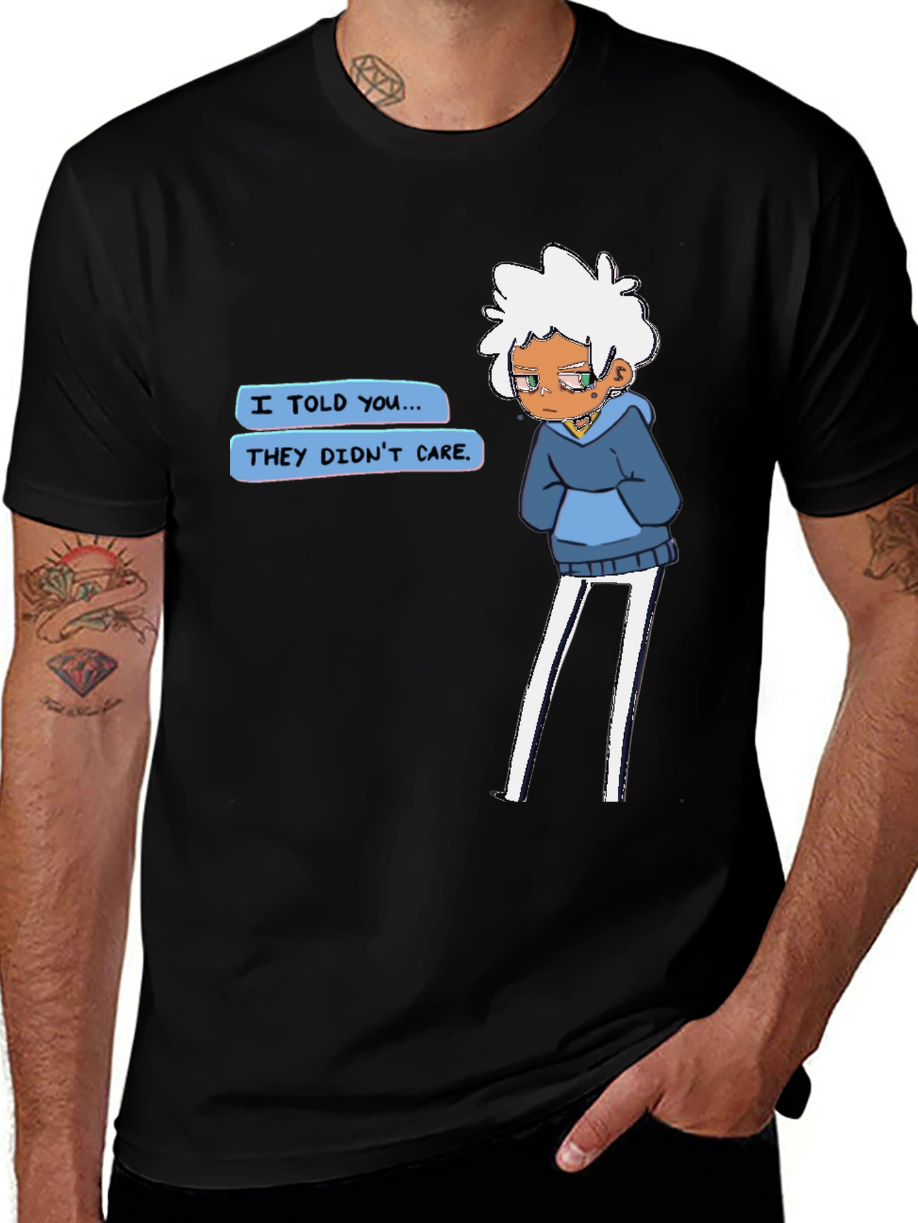 Variant 16 of Trendy Graphic Tee - 'I Told You' Design