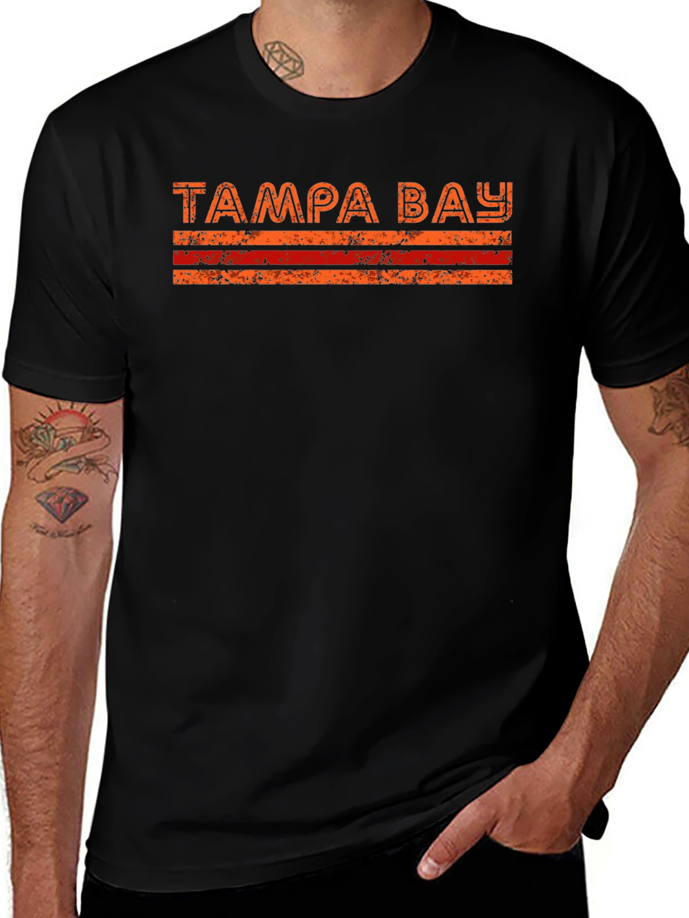 Tampa Bay Striped Graphic T-Shirt