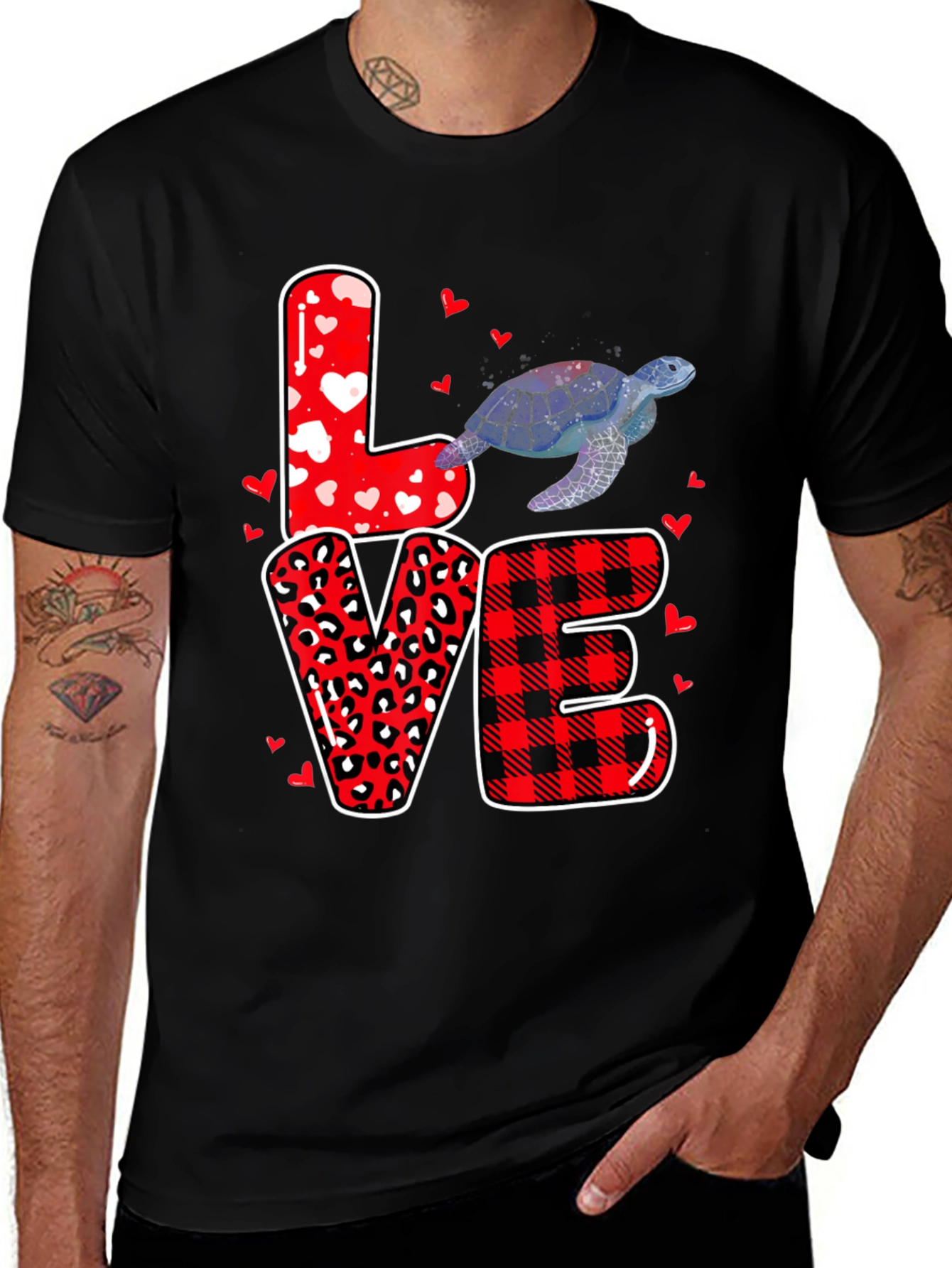 Variant 22 of LOVE Turtle Graphic Tee Shirt