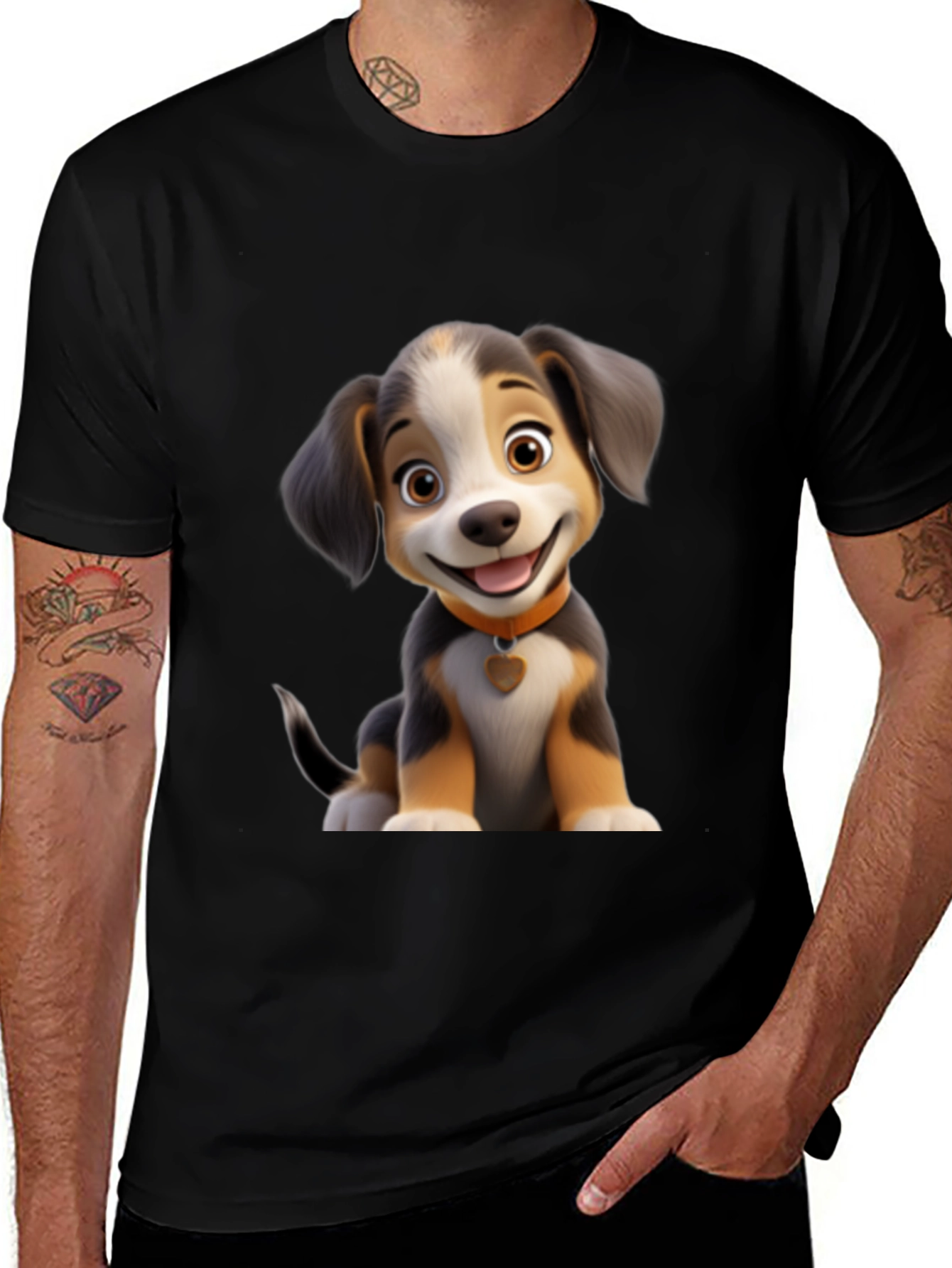 Variant 3 of Cute Cartoon Puppy Dog Graphic T-Shirt