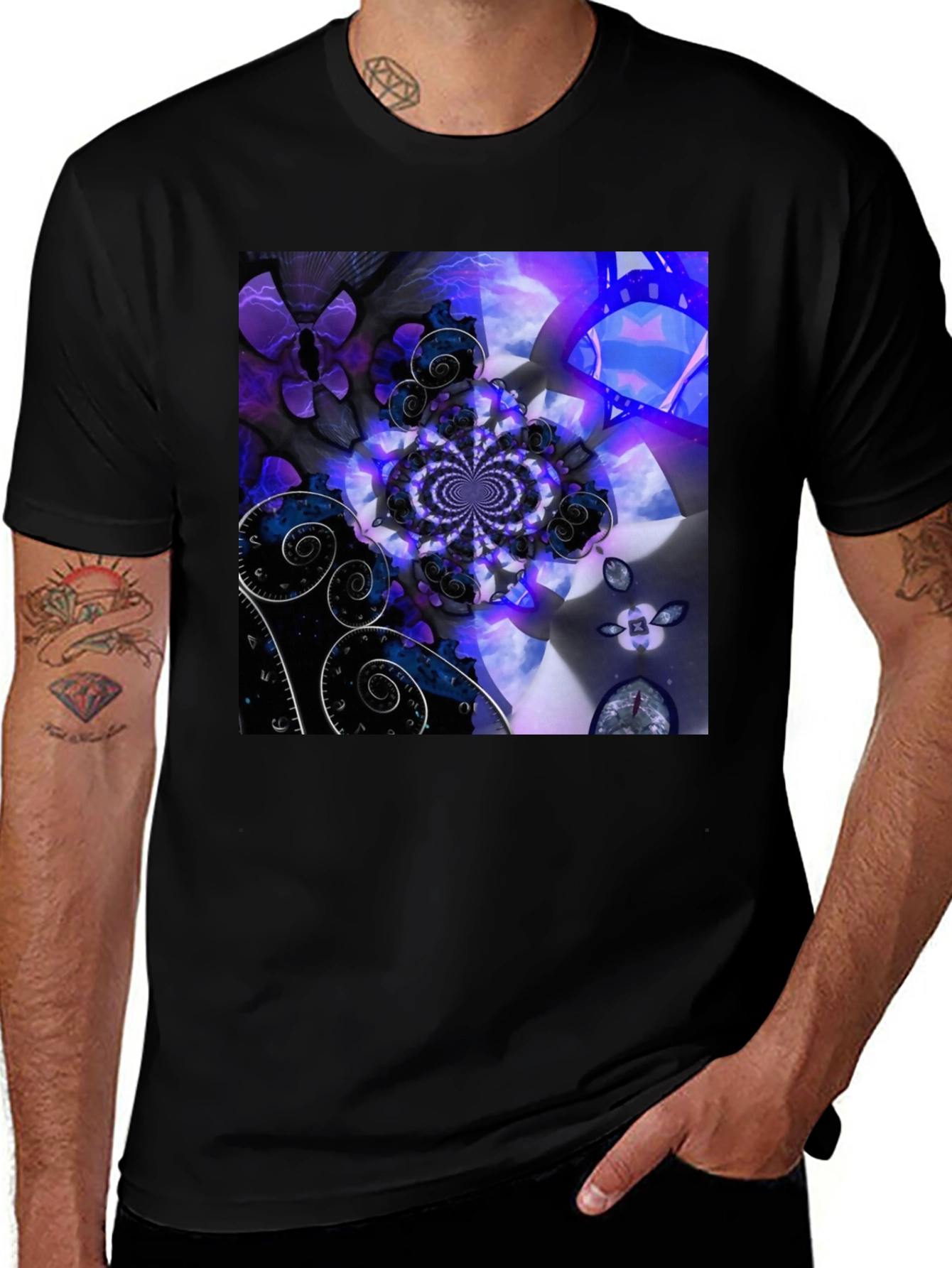 Variant 7 of Fractal Dreams T-Shirt - Abstract Art Tee
