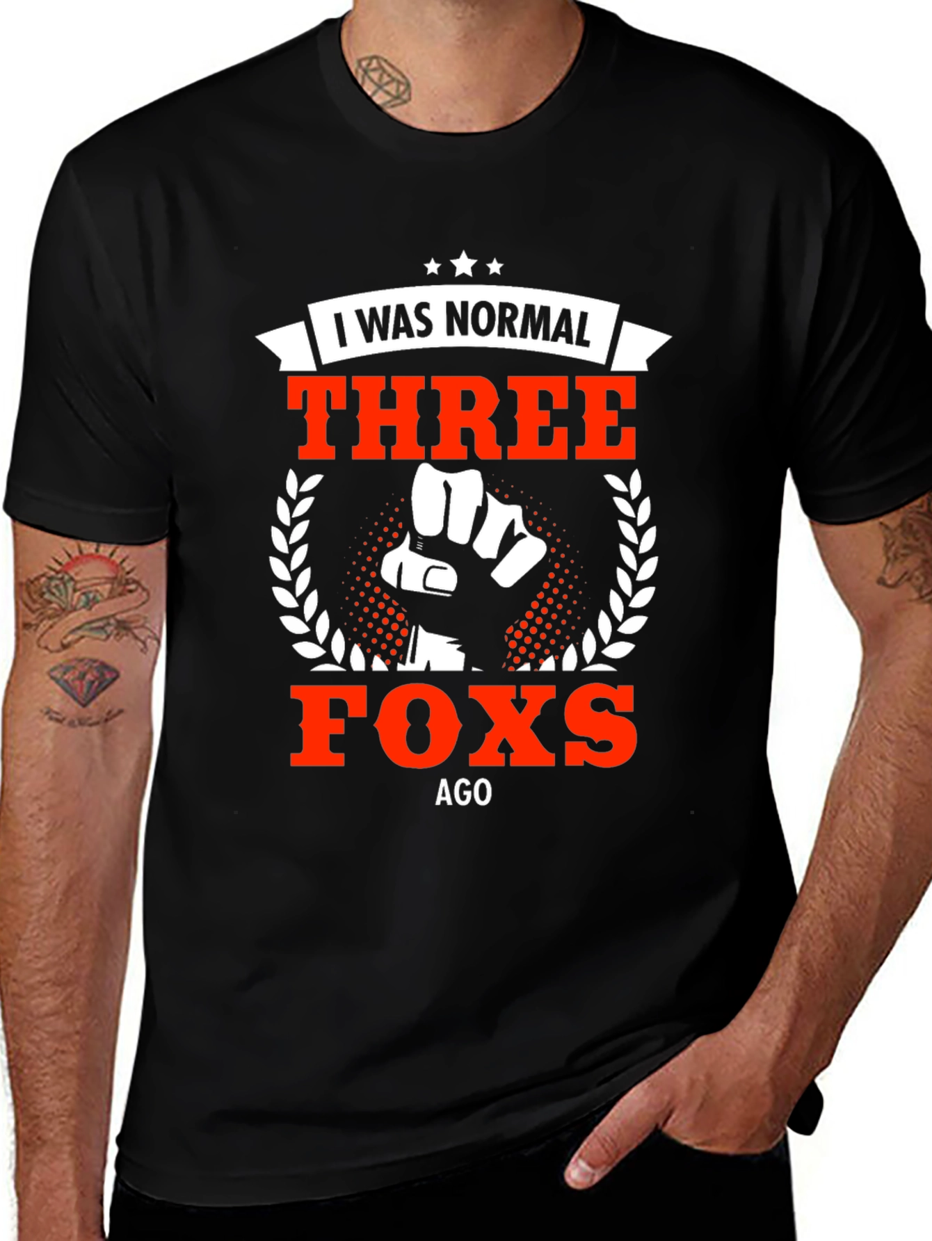Variant 7 of Three Foxes Ago Funny Graphic T-Shirt