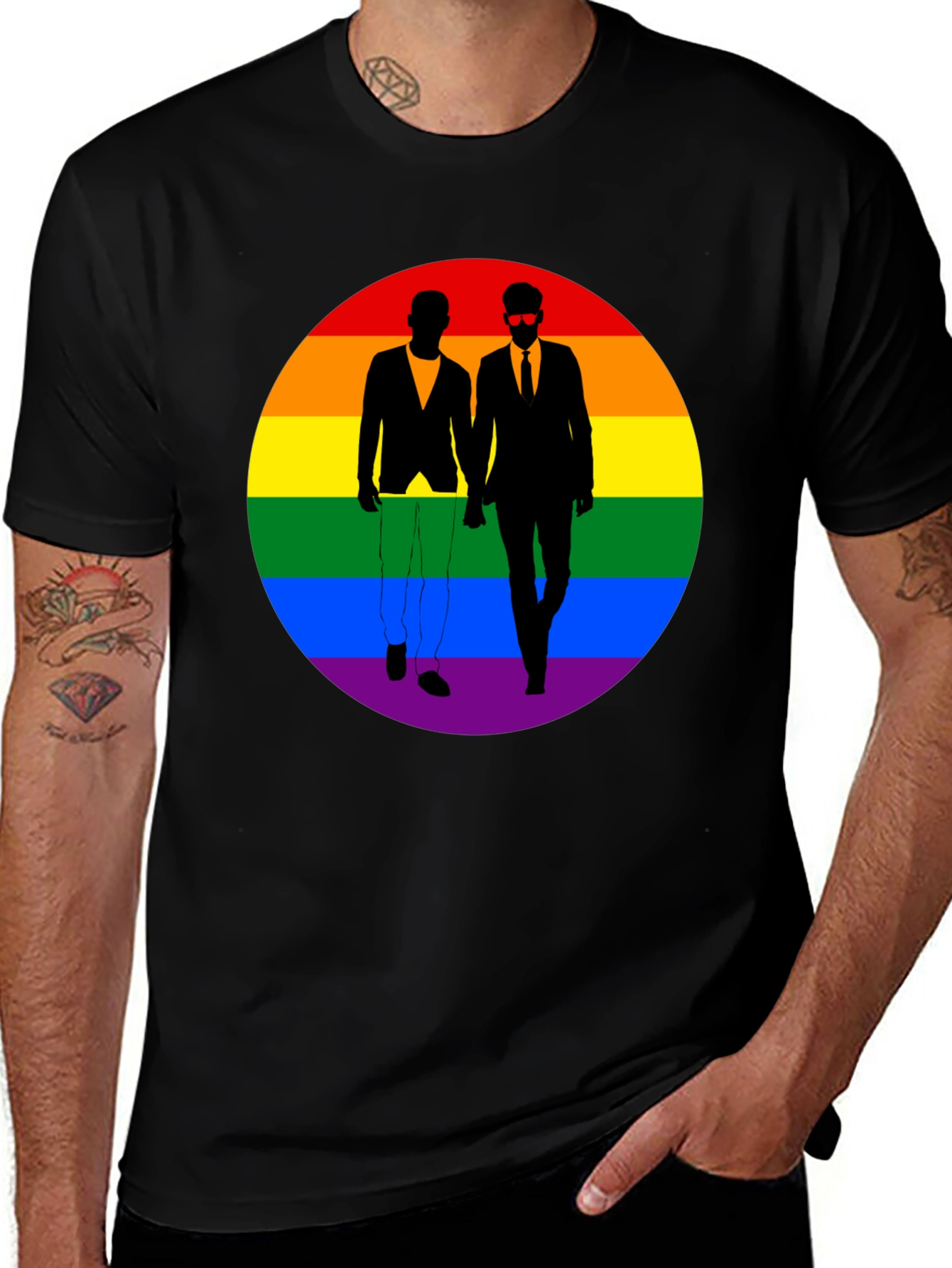 Variant 11 of Pride Rainbow Suit T-Shirt