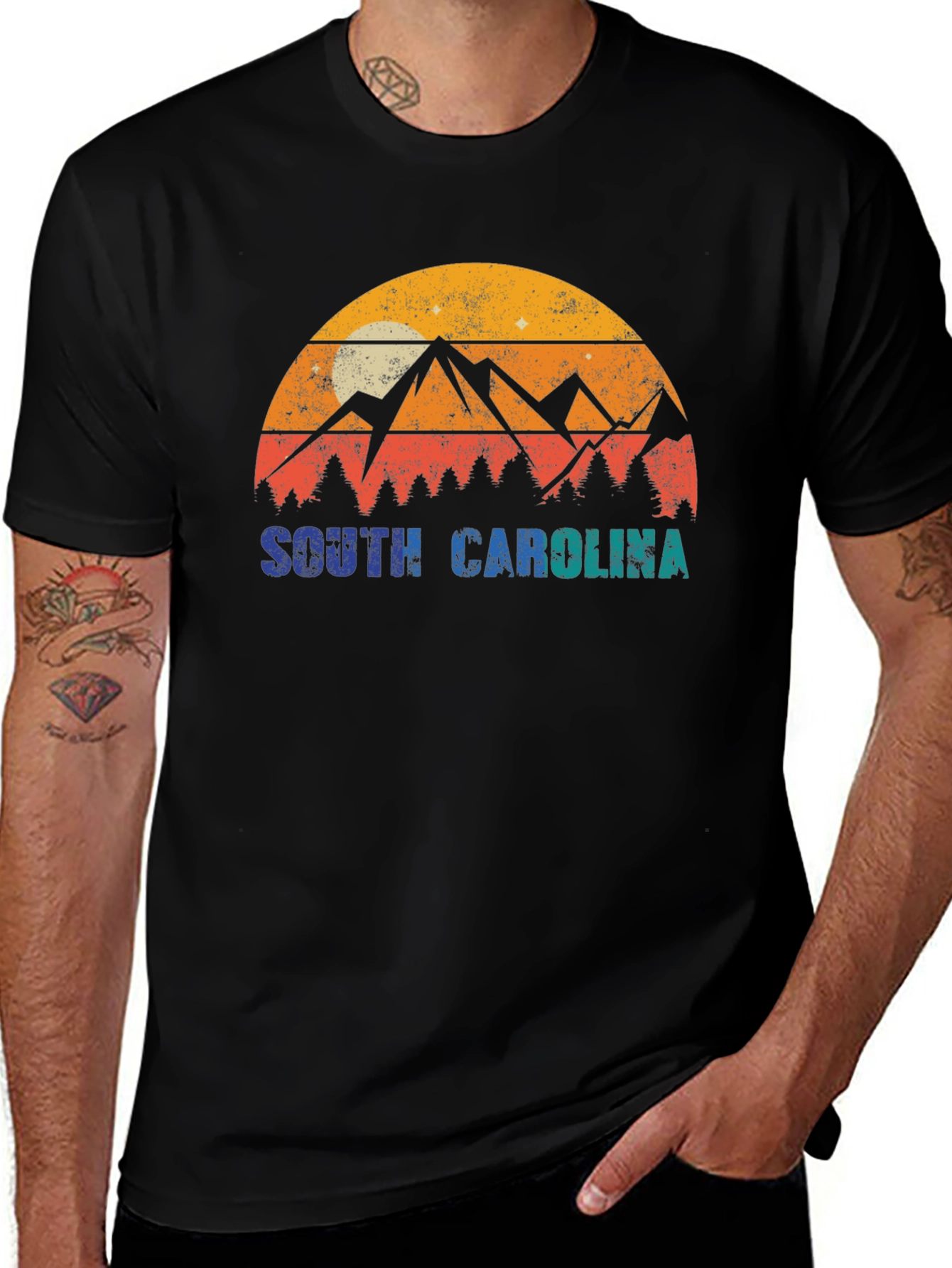 Variant 2 of Retro South Carolina Mountain T-Shirt