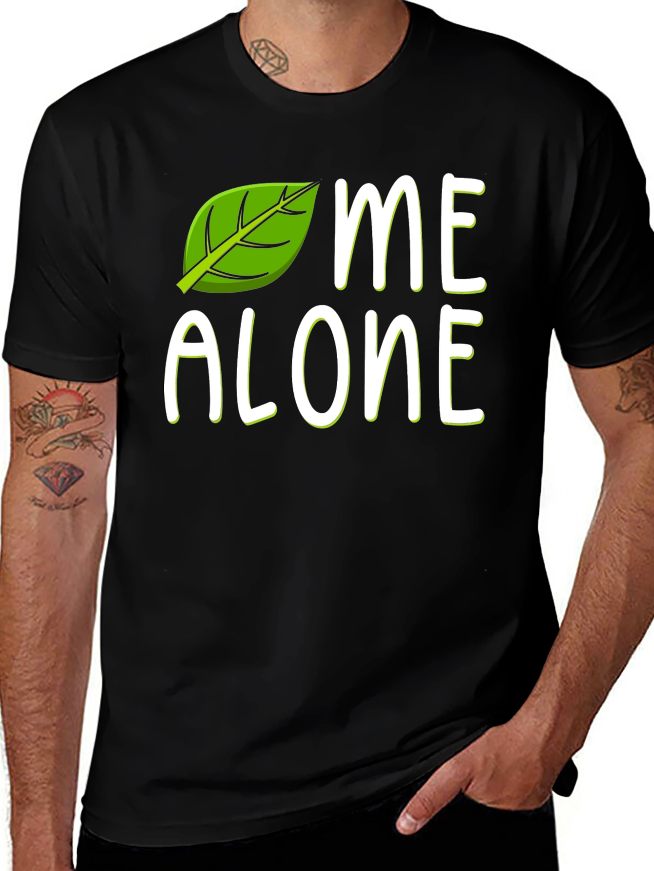 Variant 13 of Leaf Me Alone T-Shirt - Funny Vegan Tee