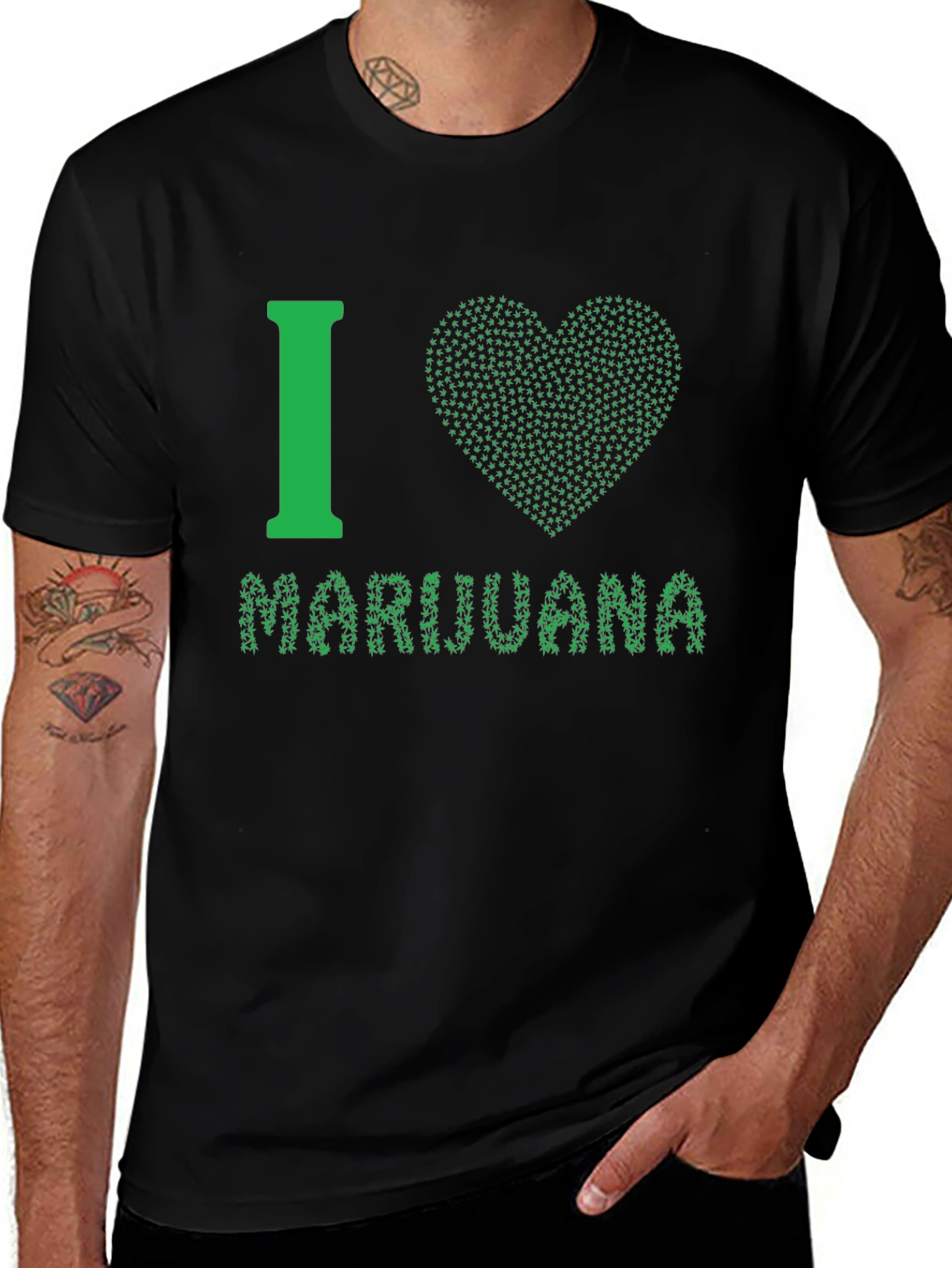 Variant 17 of I Love Marijuana T-Shirt