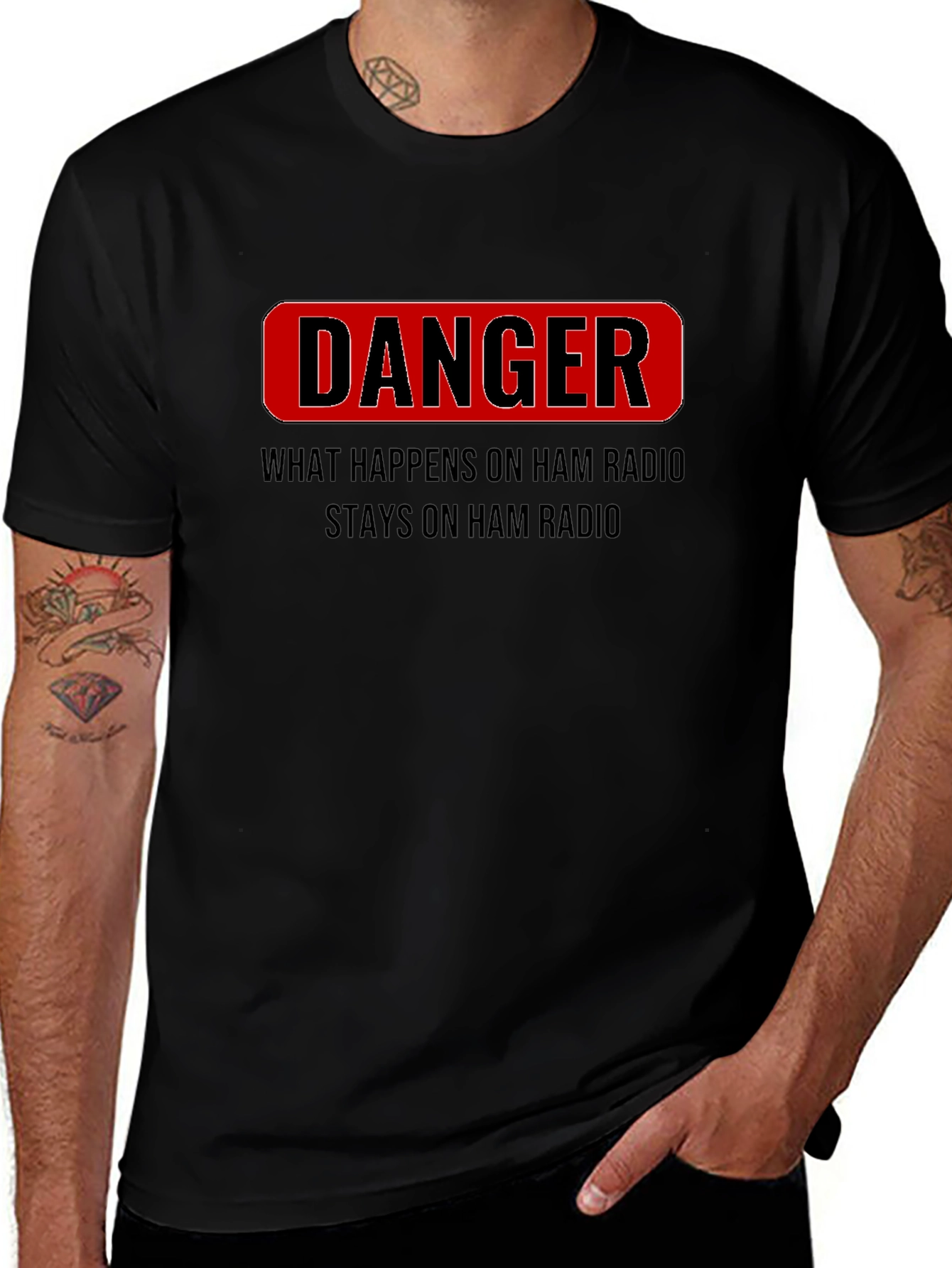Variant 2 of Danger Ham Radio T-Shirt