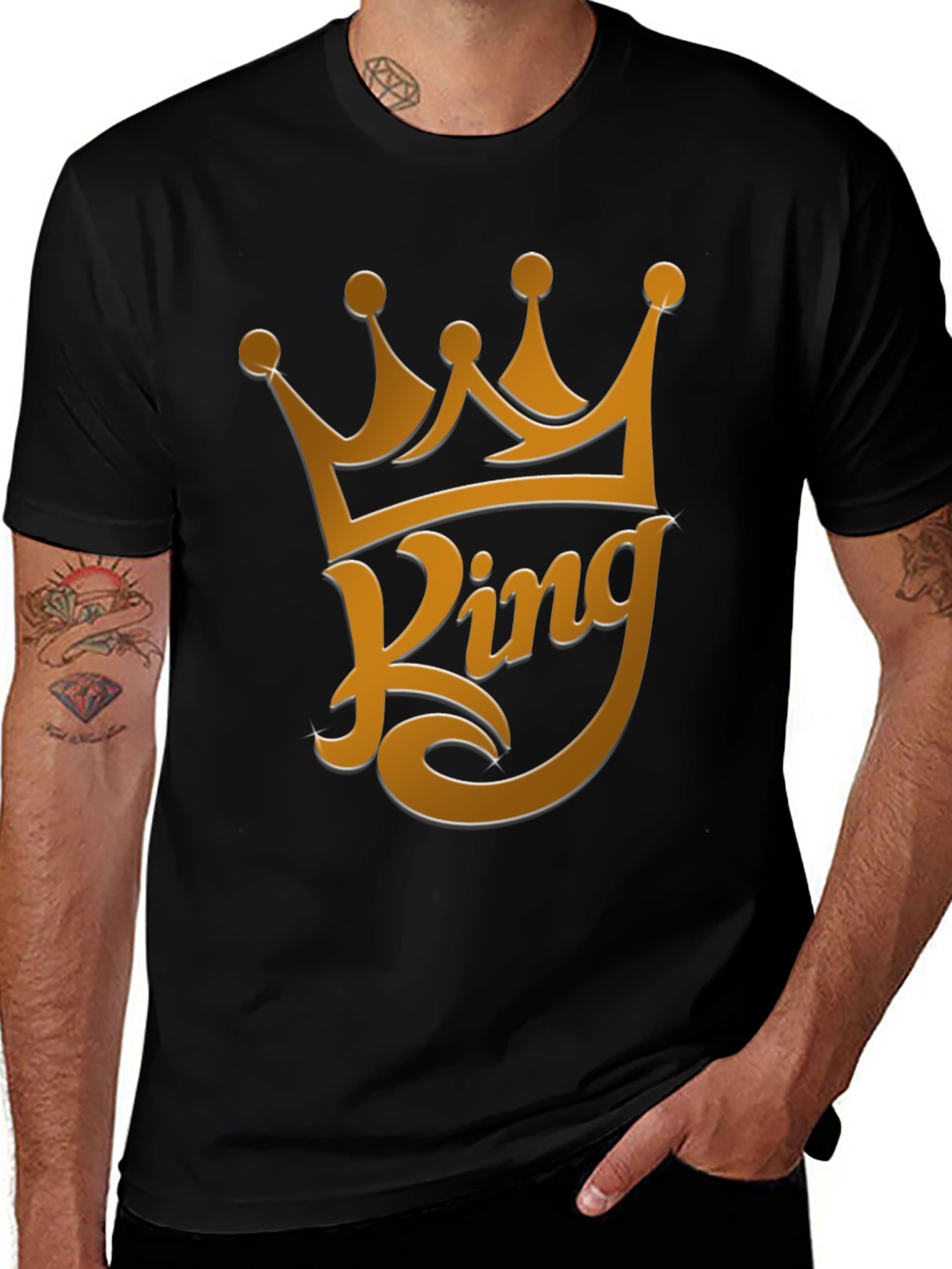 Variant 29 of King Crown Graphic T-Shirt - Stylish Black Tee
