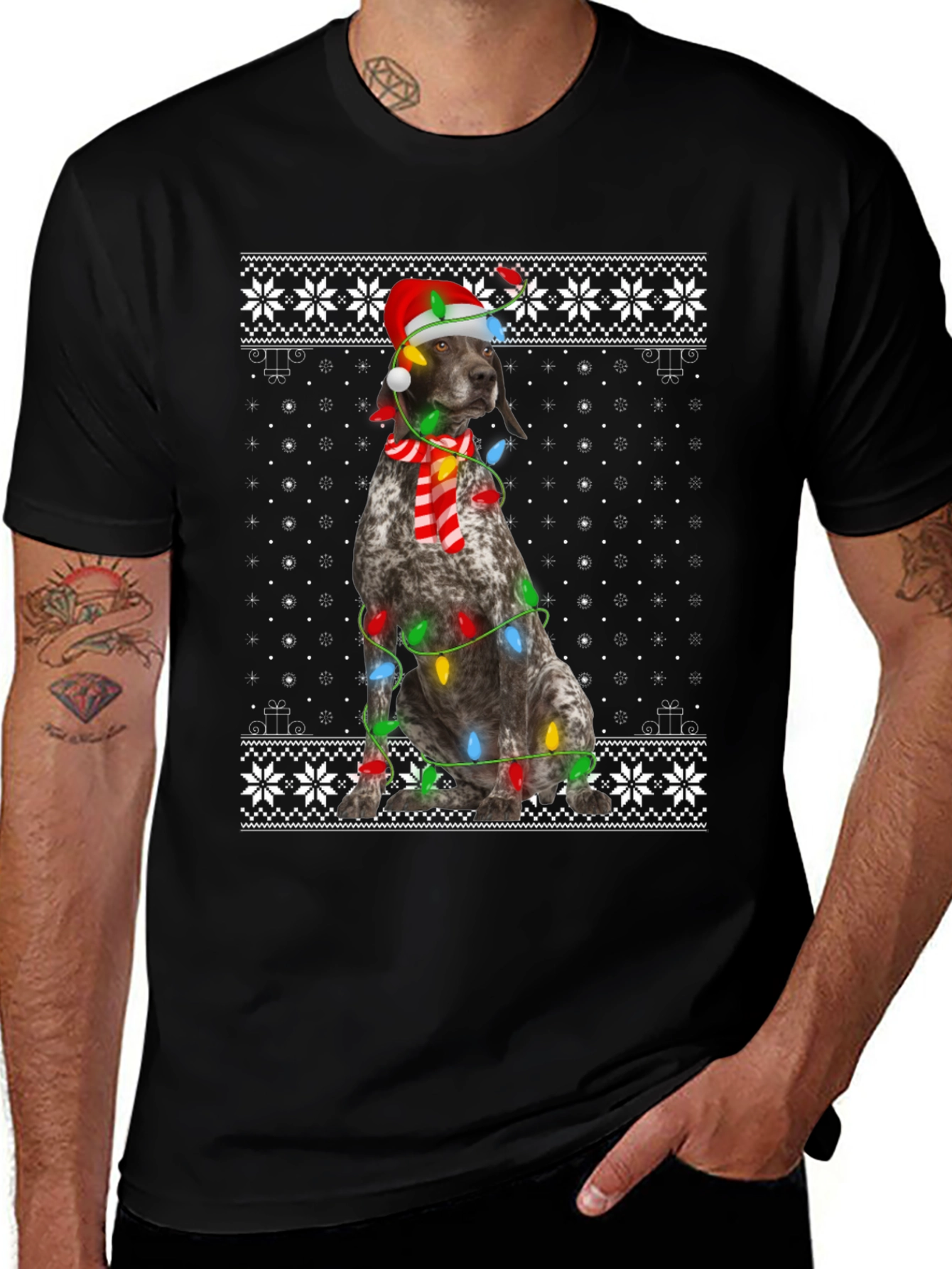 Variant 24 of Christmas Dog T-Shirt with Lights