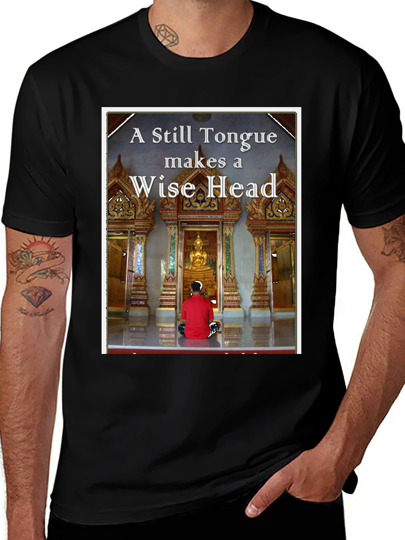 Variant 15 of Wise Head T-Shirt - Buddha Inspired