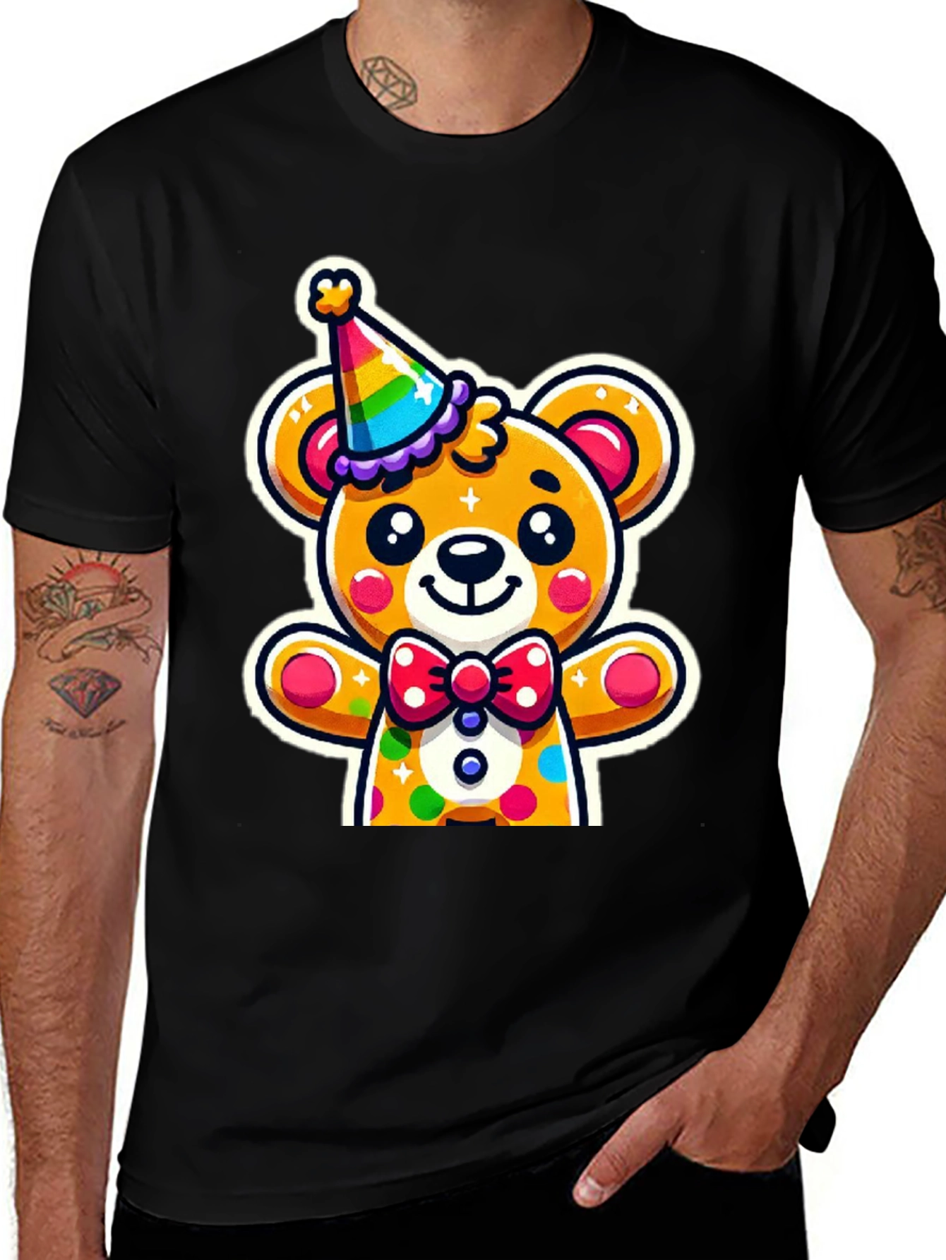 Variant 7 of Clown Bear T-Shirt - Whimsical Party Tee