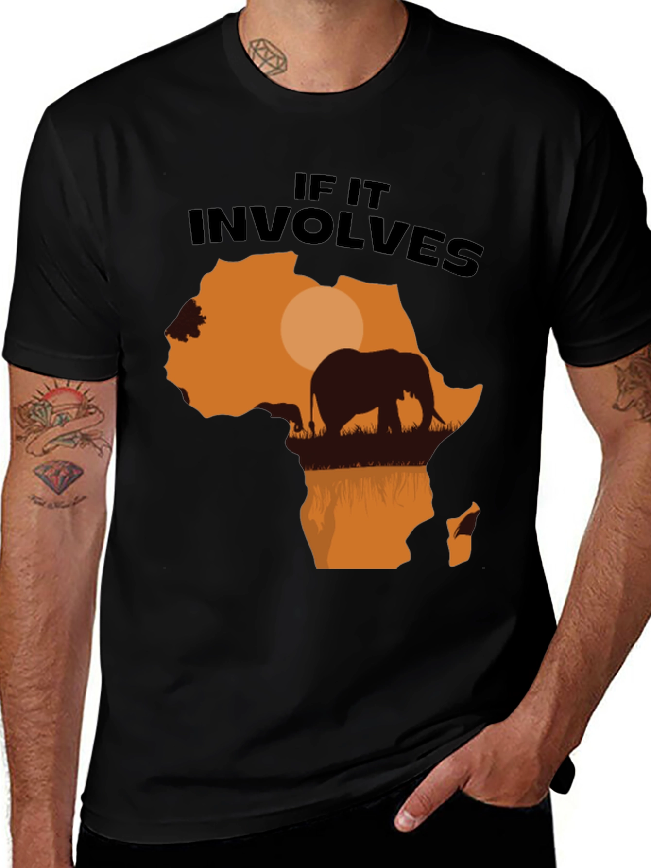 Variant 4 of Africa Elephant Graphic T-Shirt - Nature Lover Tee