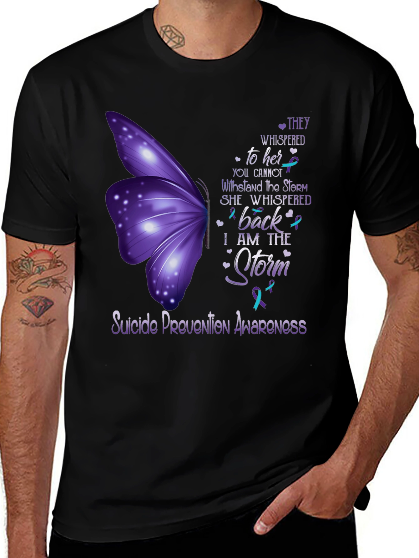 Variant 3 of Suicide Prevention Awareness Butterfly T-Shirt