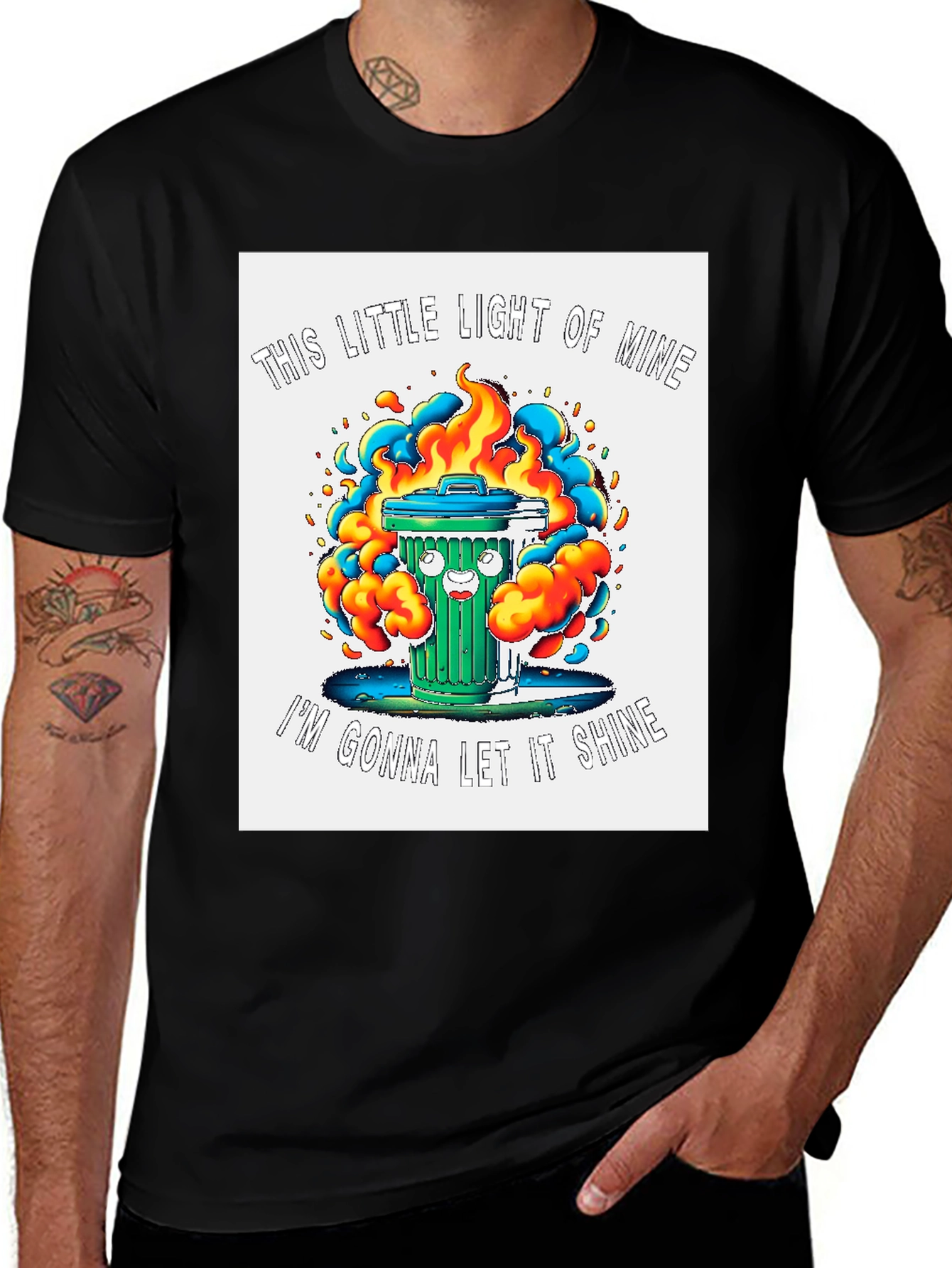 Variant 5 of Funny 'This Little Light of Mine' Graphic Tee